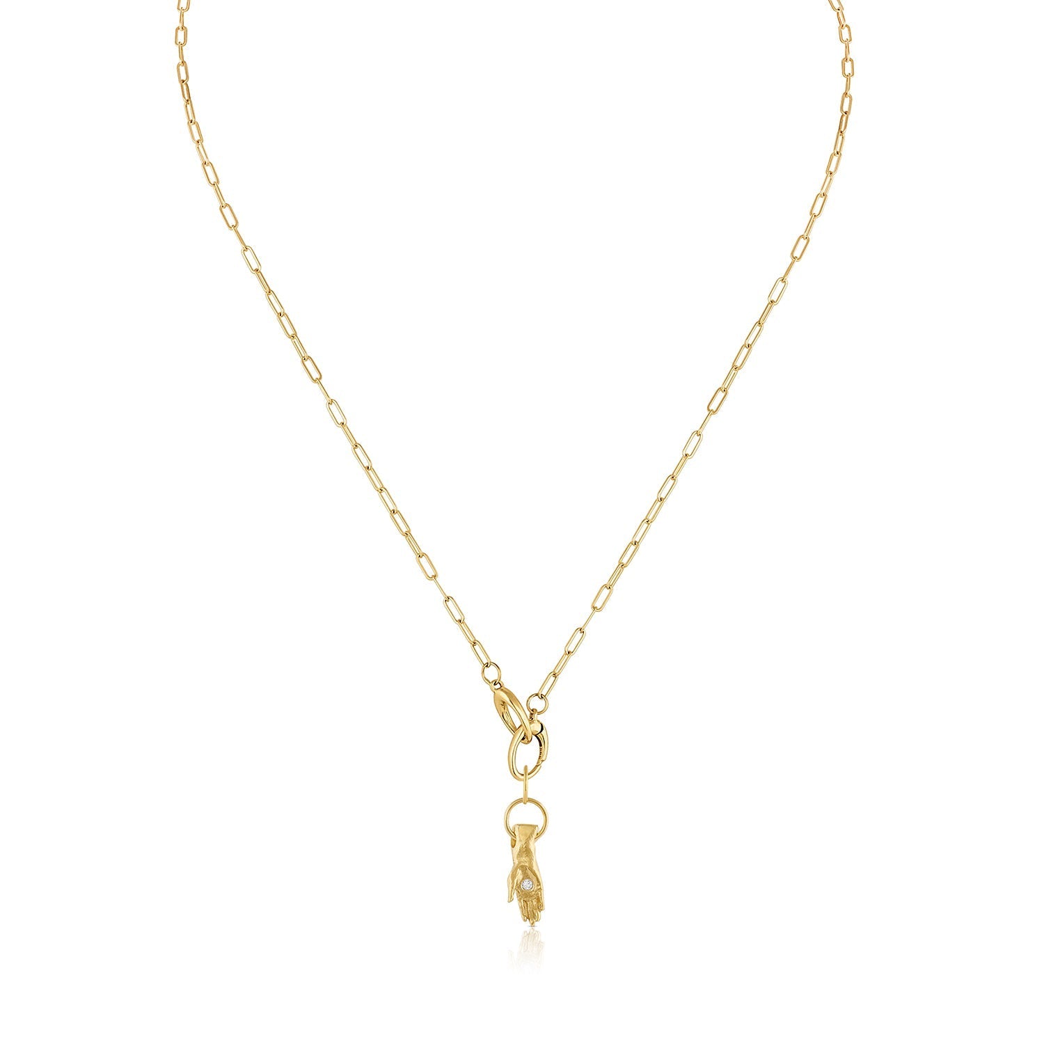 Diamond Hand Talisman Necklace - 12th HOUSE