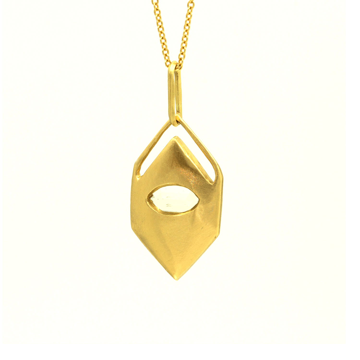 line and symbol | hexagonal sapphire amulet - 12th HOUSE