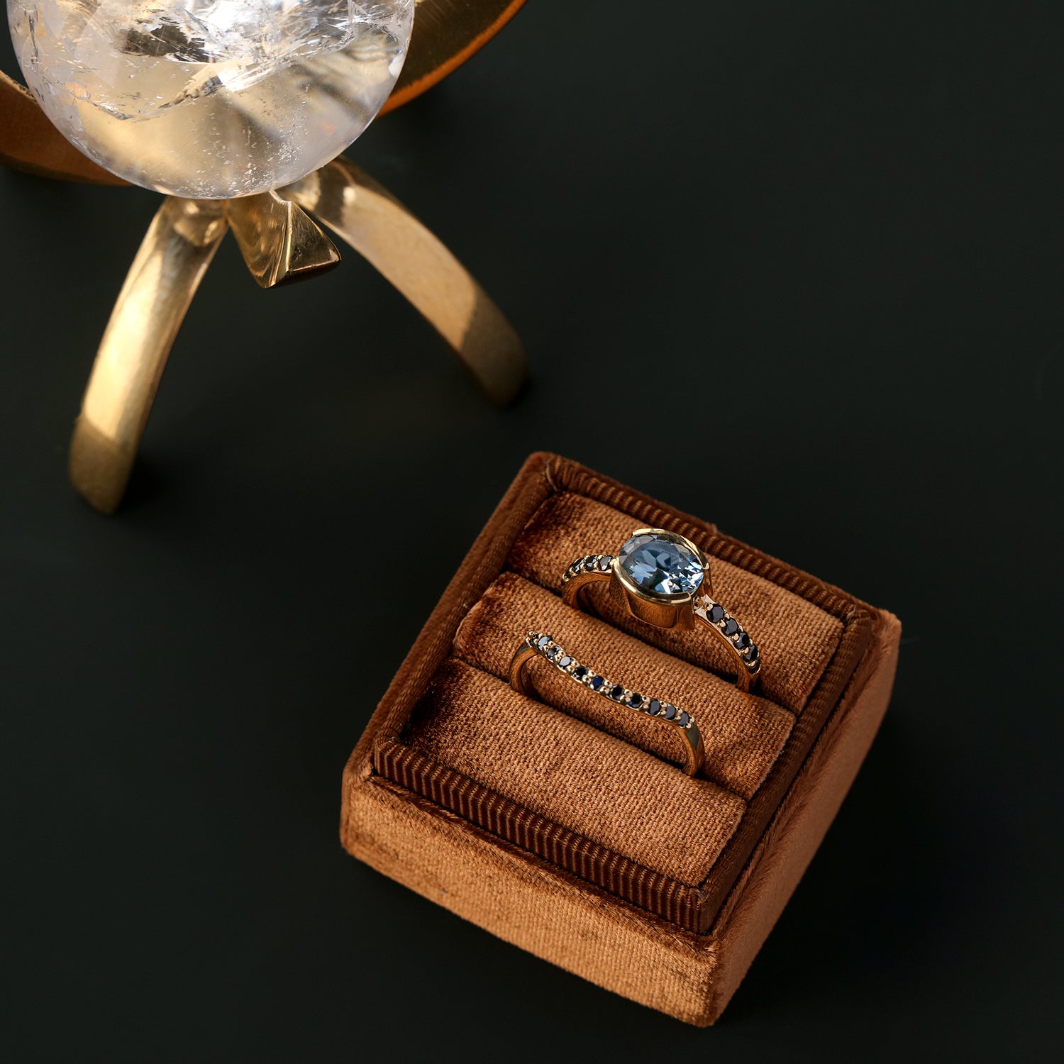 Mare Nubium Gray Spinel engagement ring - 12th HOUSE