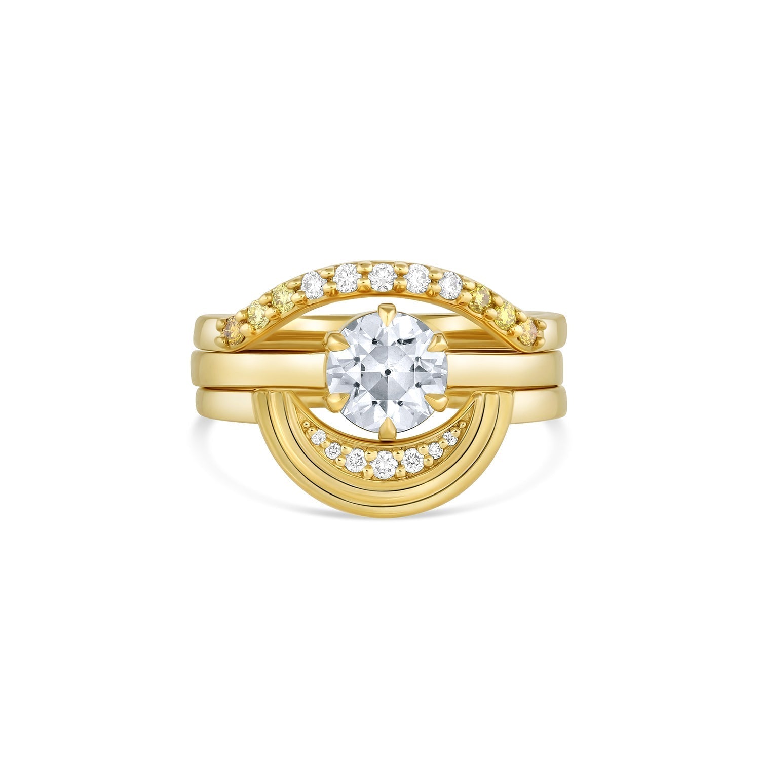Midheaven Juno Ring Suite | white diamonds - 12th HOUSE