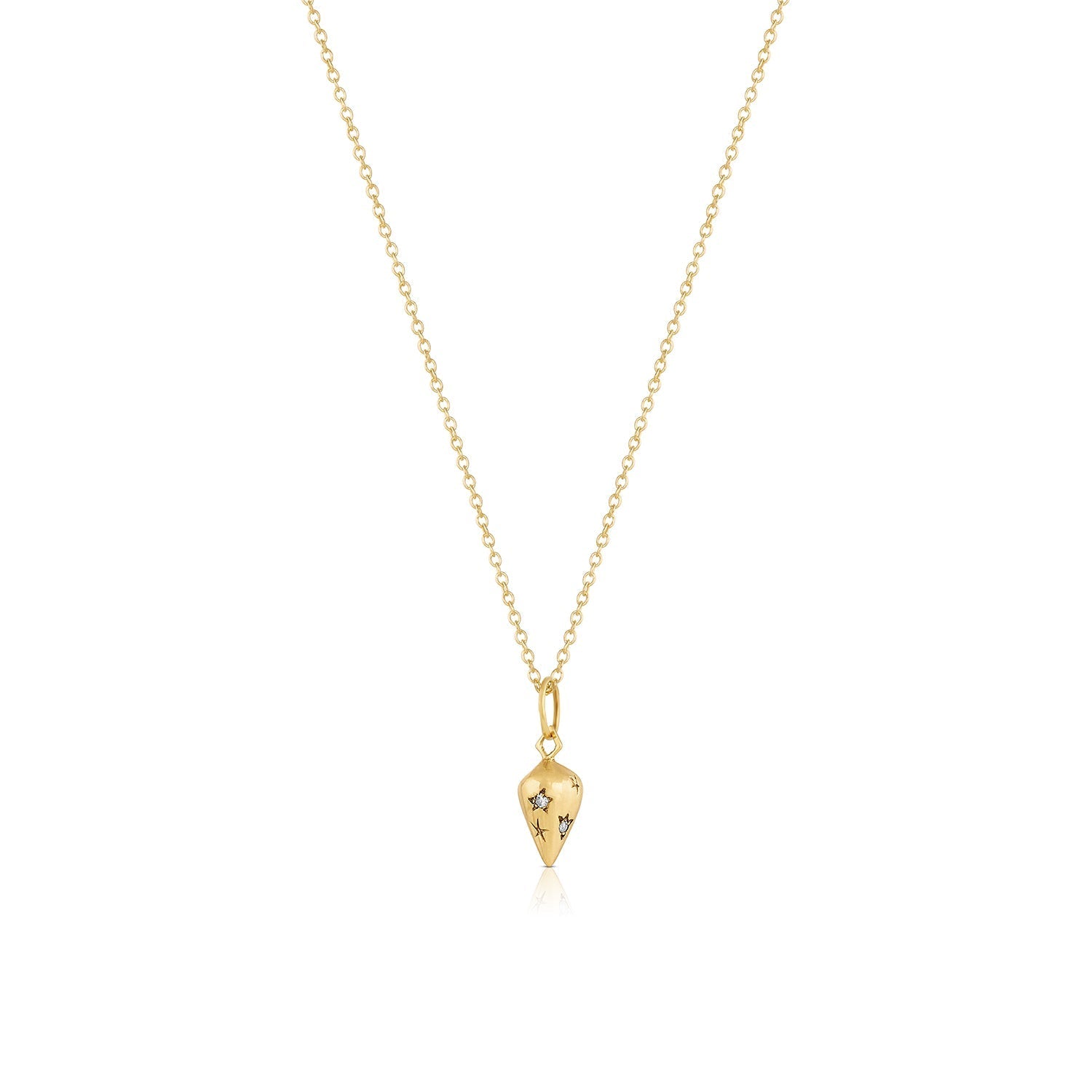 Pendulum talisman necklace | black diamonds - 12th HOUSE