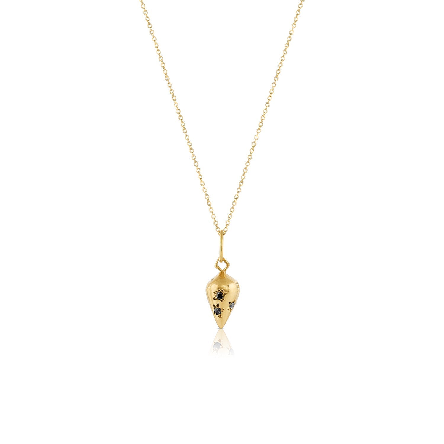 Pendulum talisman necklace | black diamonds - 12th HOUSE