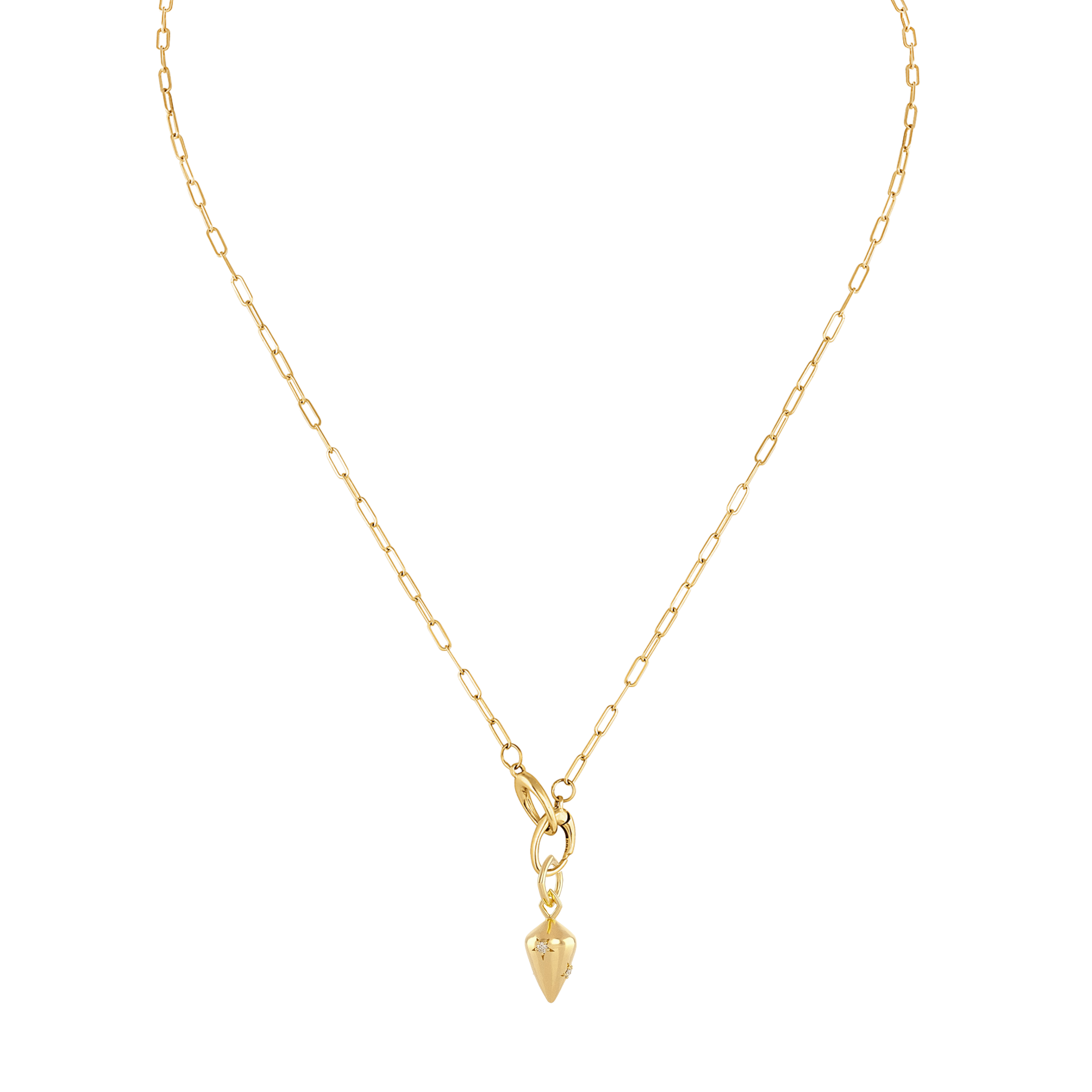 Pendulum talisman necklace | white diamonds - 12th HOUSE