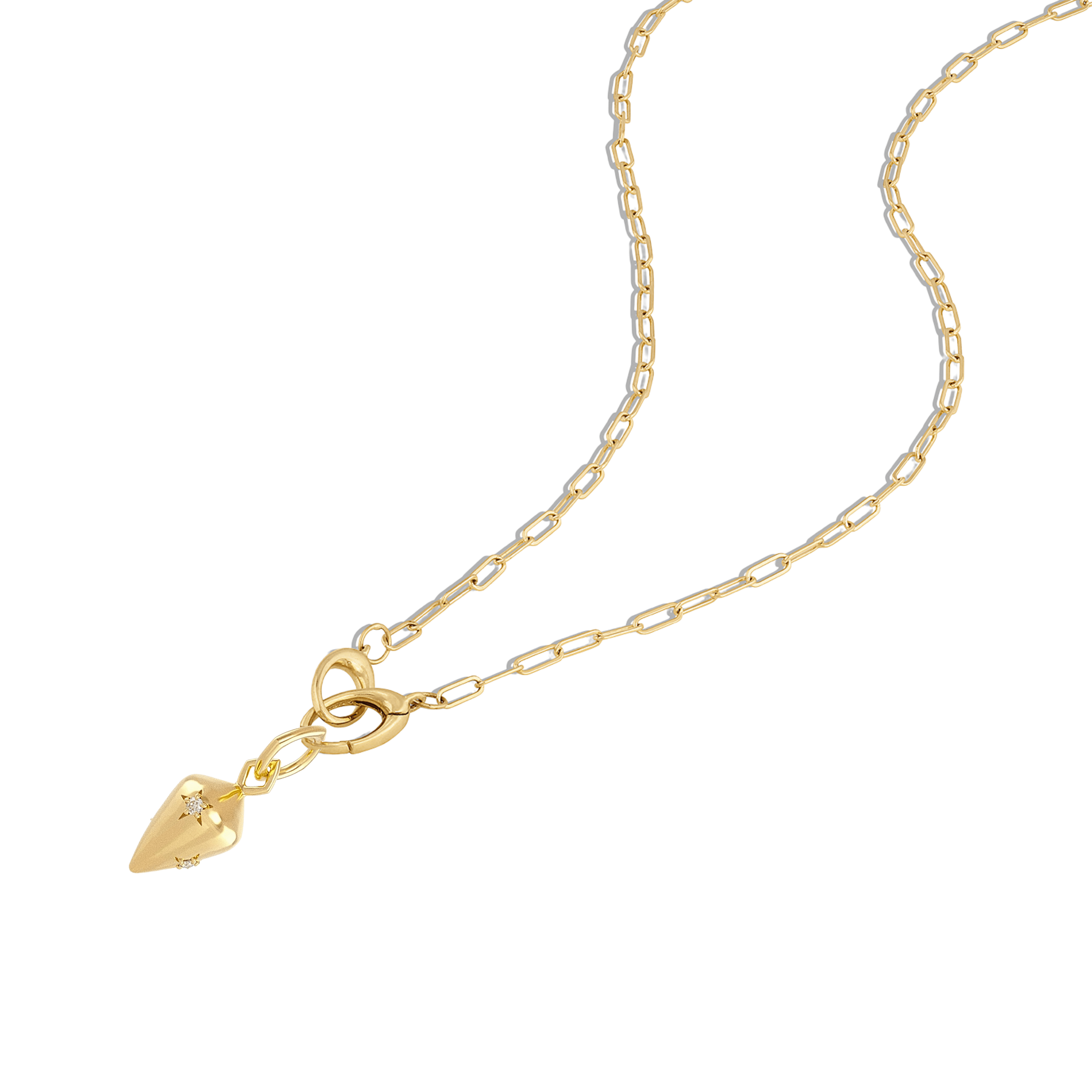 Pendulum talisman necklace | white diamonds - 12th HOUSE