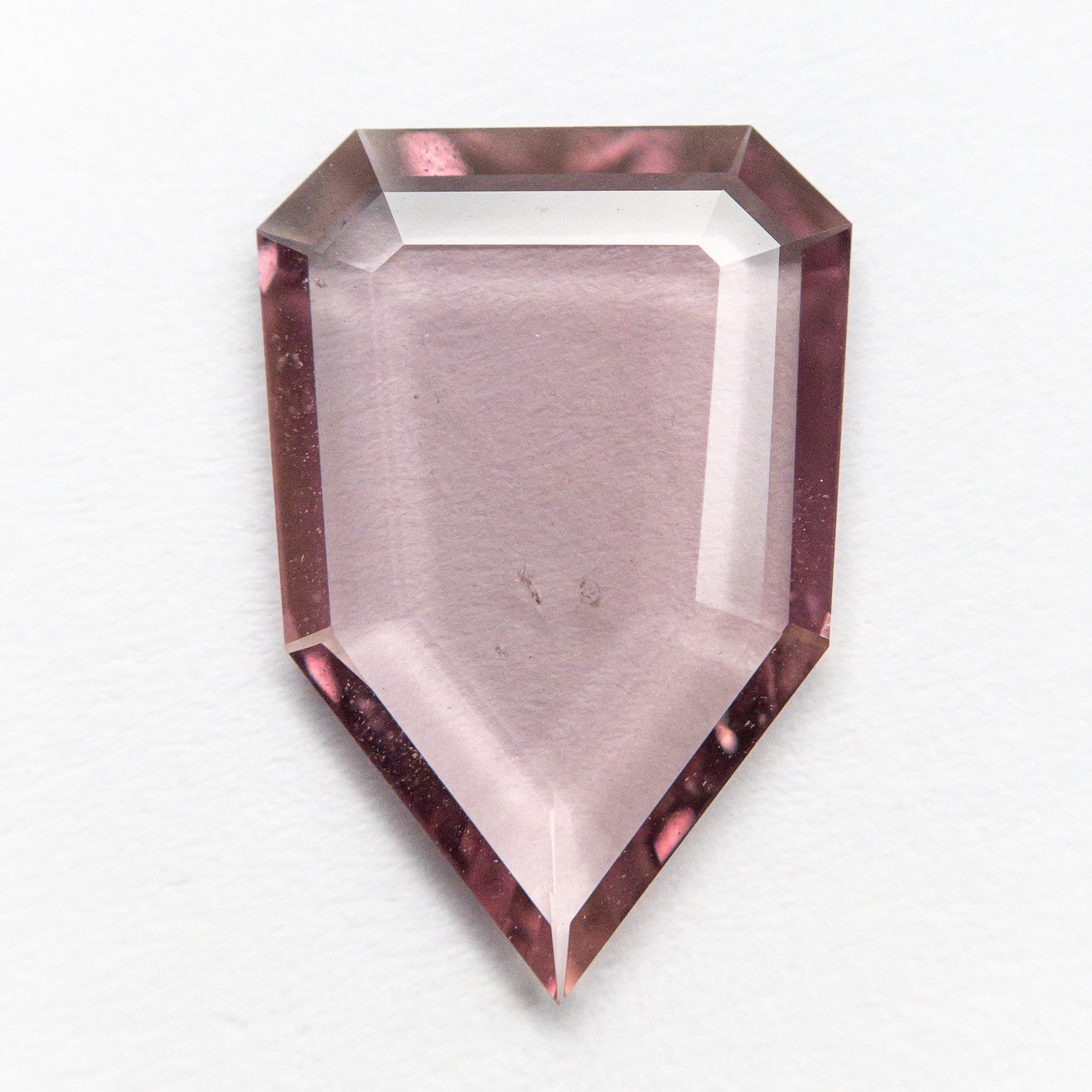 Rare Blush Shield Portrait cut Sapphire - 12th HOUSE