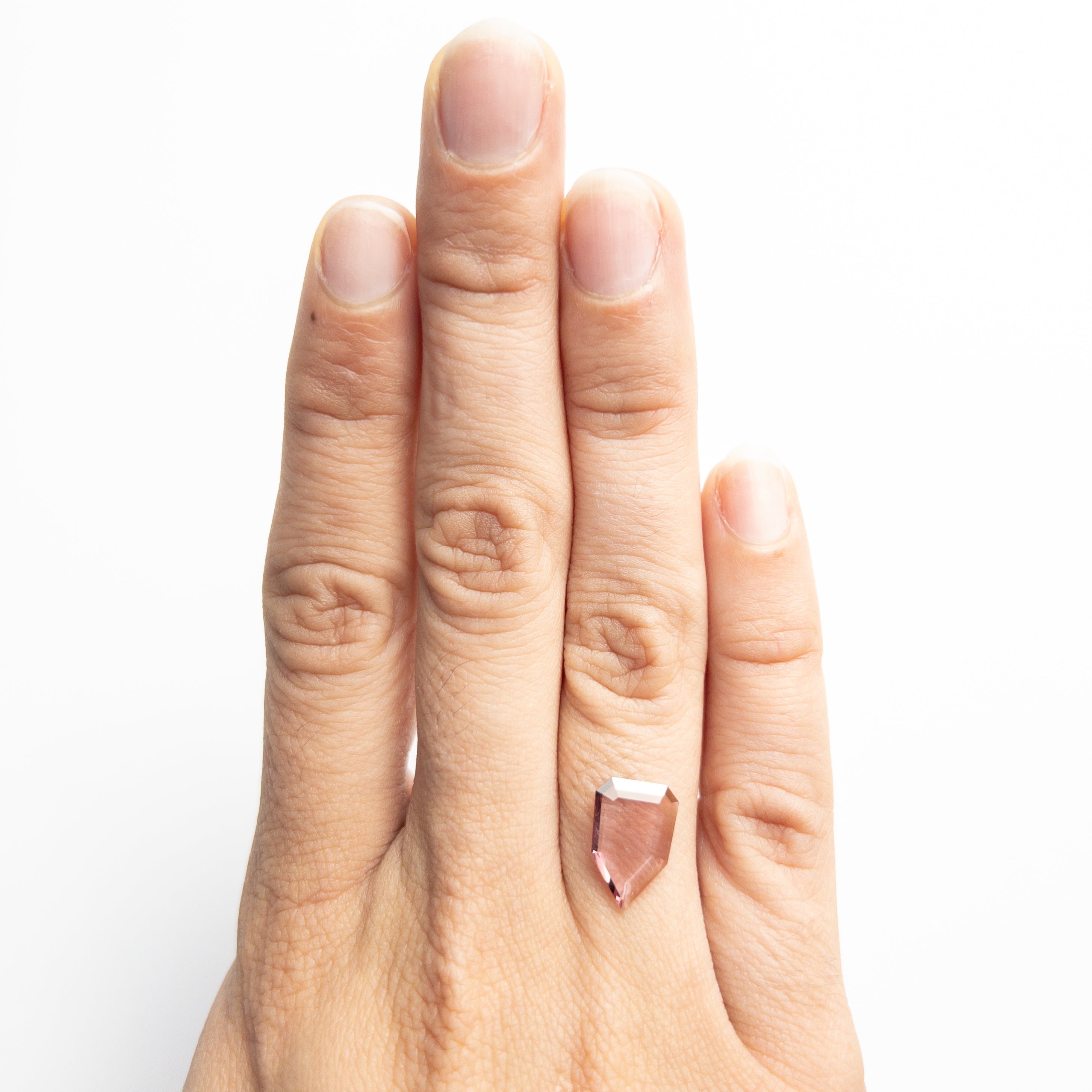 Rare Blush Shield Portrait cut Sapphire - 12th HOUSE