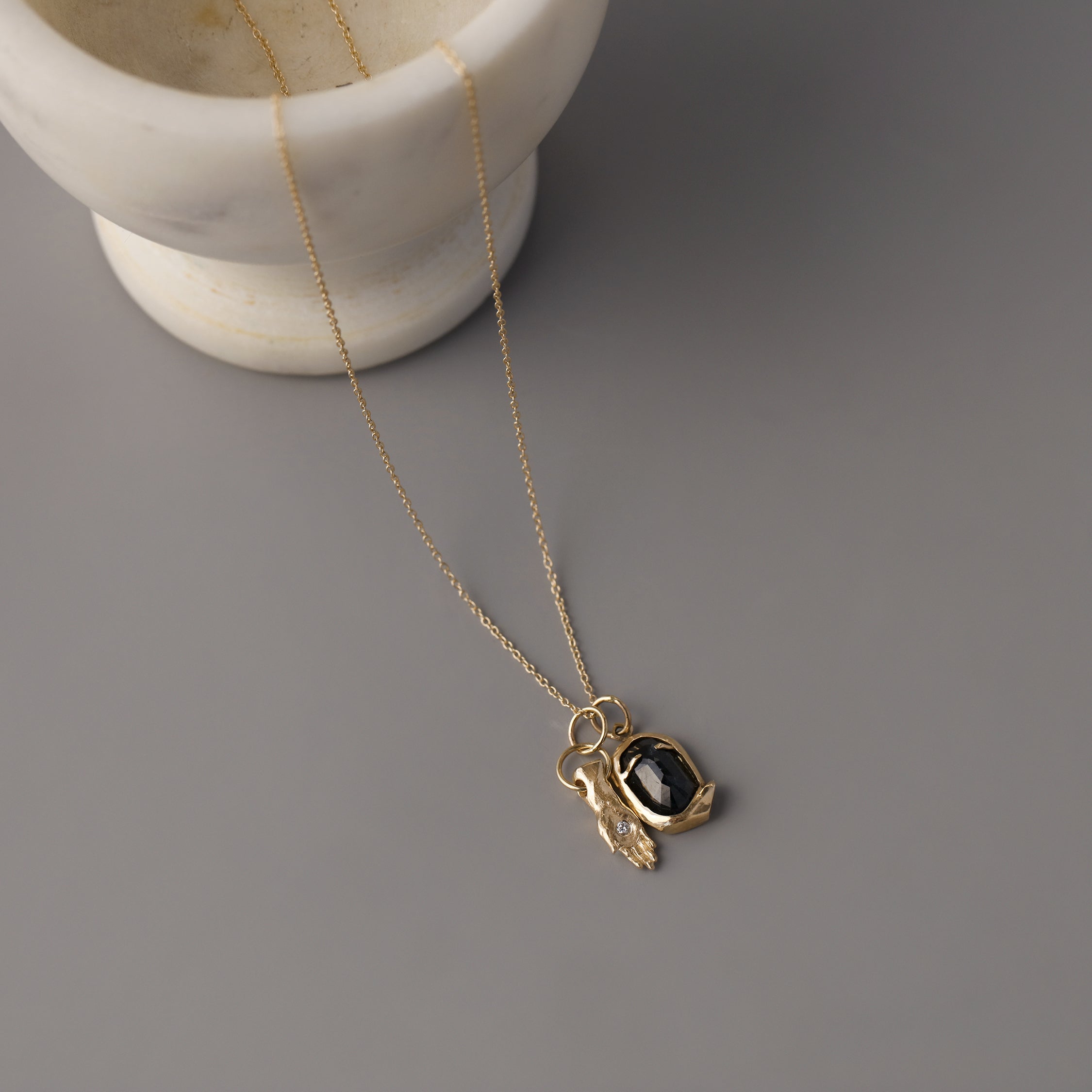 Sapphire ouroboros Charm - 12th HOUSE
