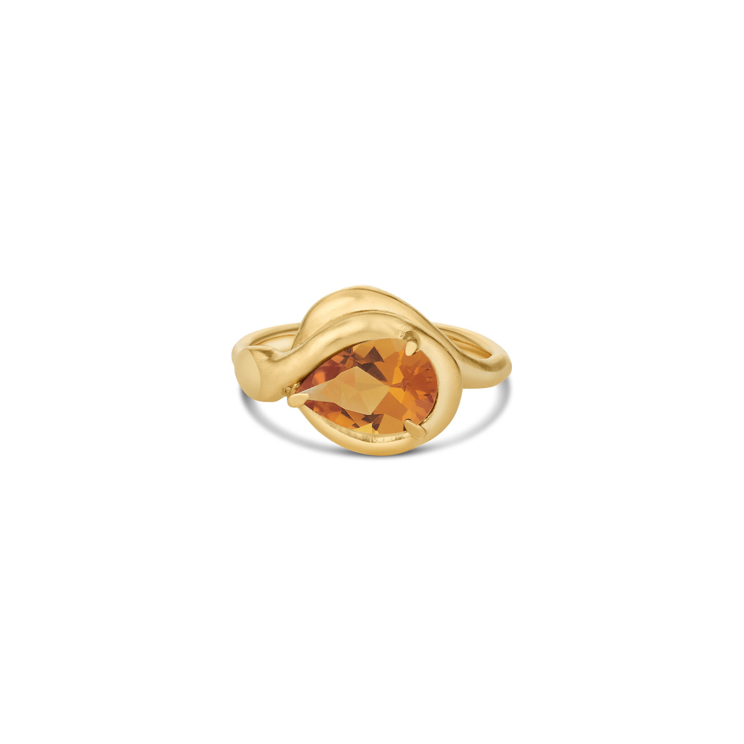 Serpentine Talisman Ring | Size 6 | Citrine - 12th HOUSE