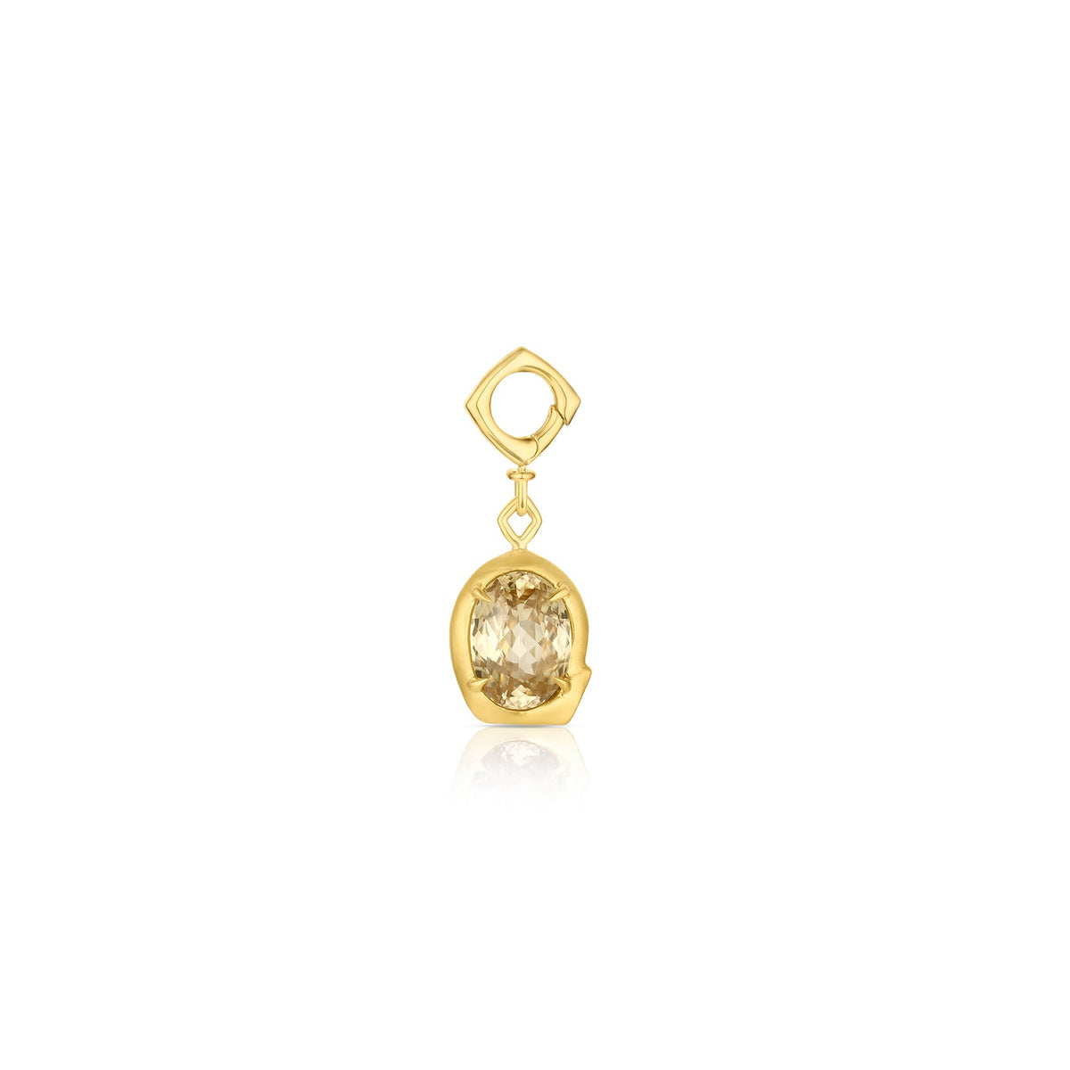 Yellow Zircon Ouroboros Amulet - 12th HOUSE