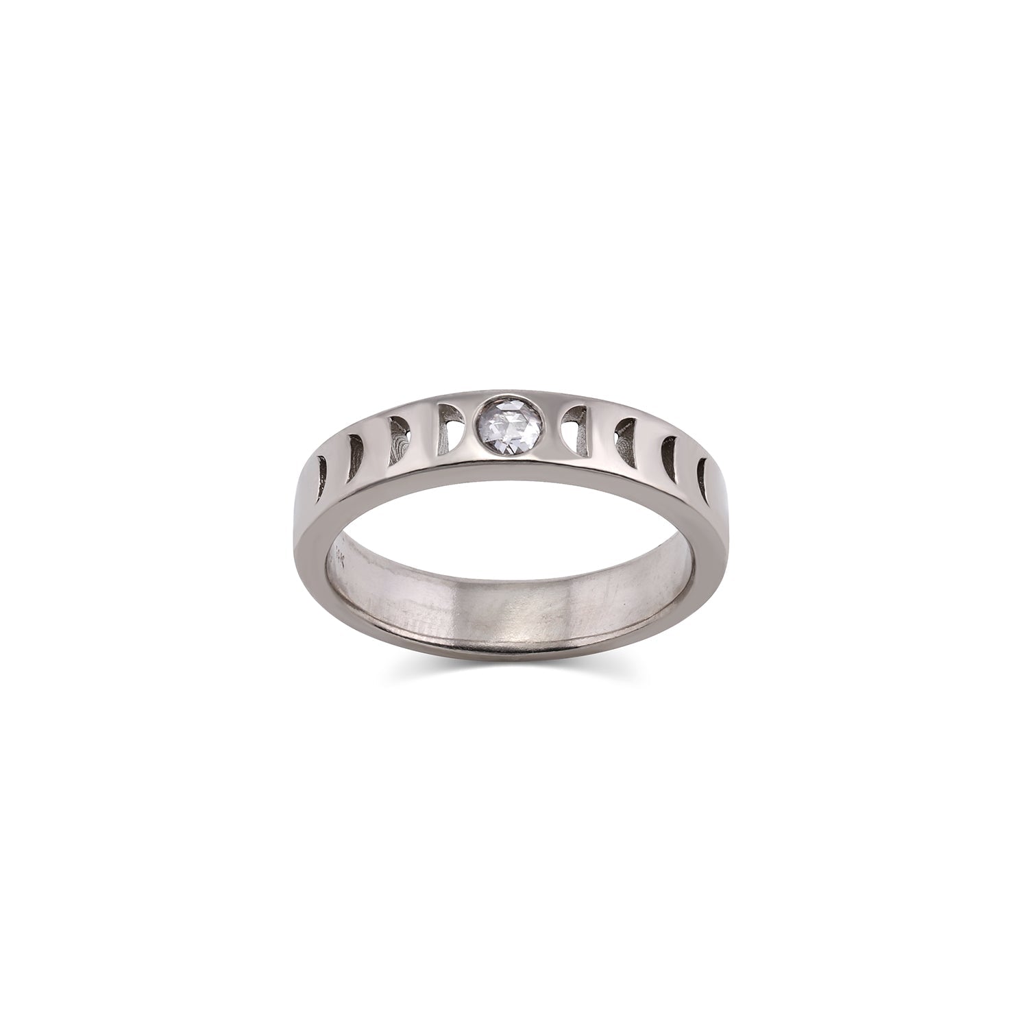 archive | Size 6 | Moon Phase Ring | 4mm wide | 14k white palladium - 12th HOUSE