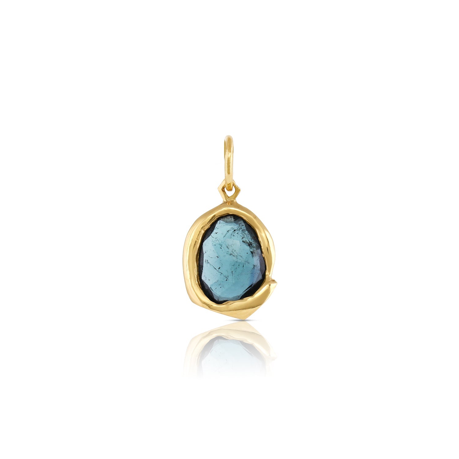 Blue Tourmaline Ouroboros Charm - 12th HOUSE