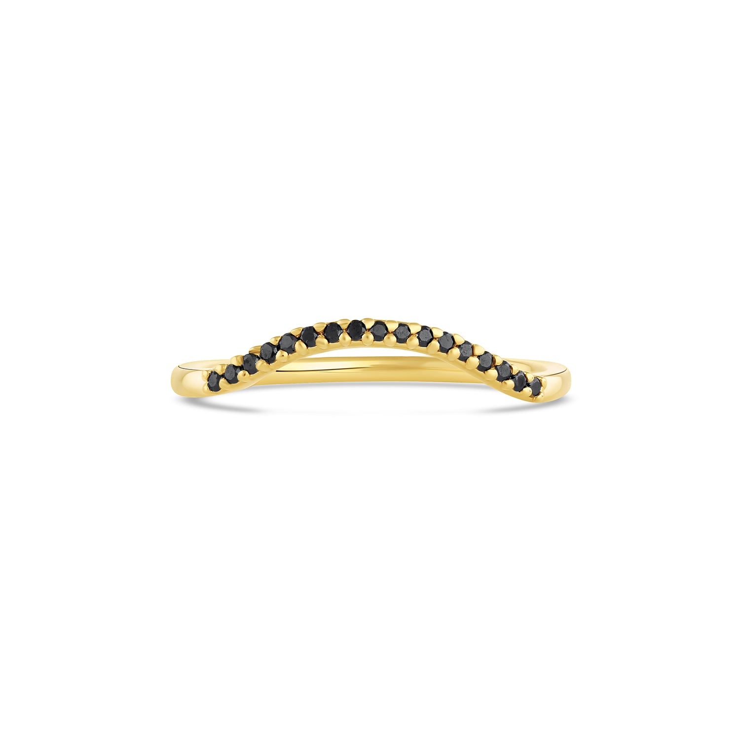 Contour ring no 1 | black diamonds - 12th HOUSE