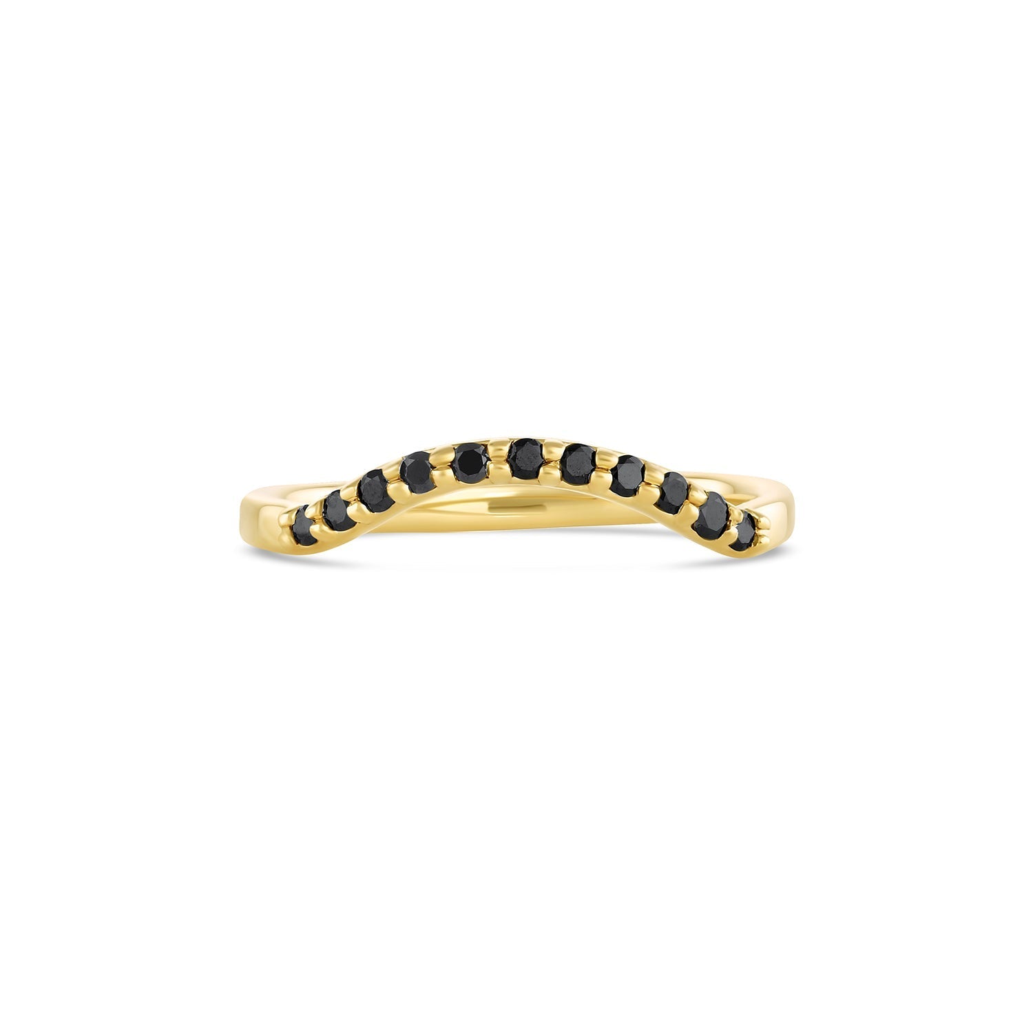 Contour ring no 2 | black diamonds - 12th HOUSE