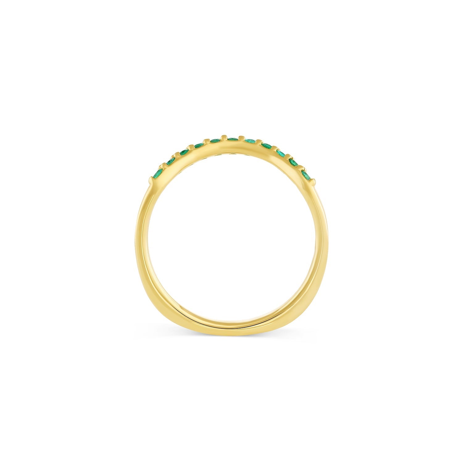 Contour ring no 2 | emerald - 12th HOUSE