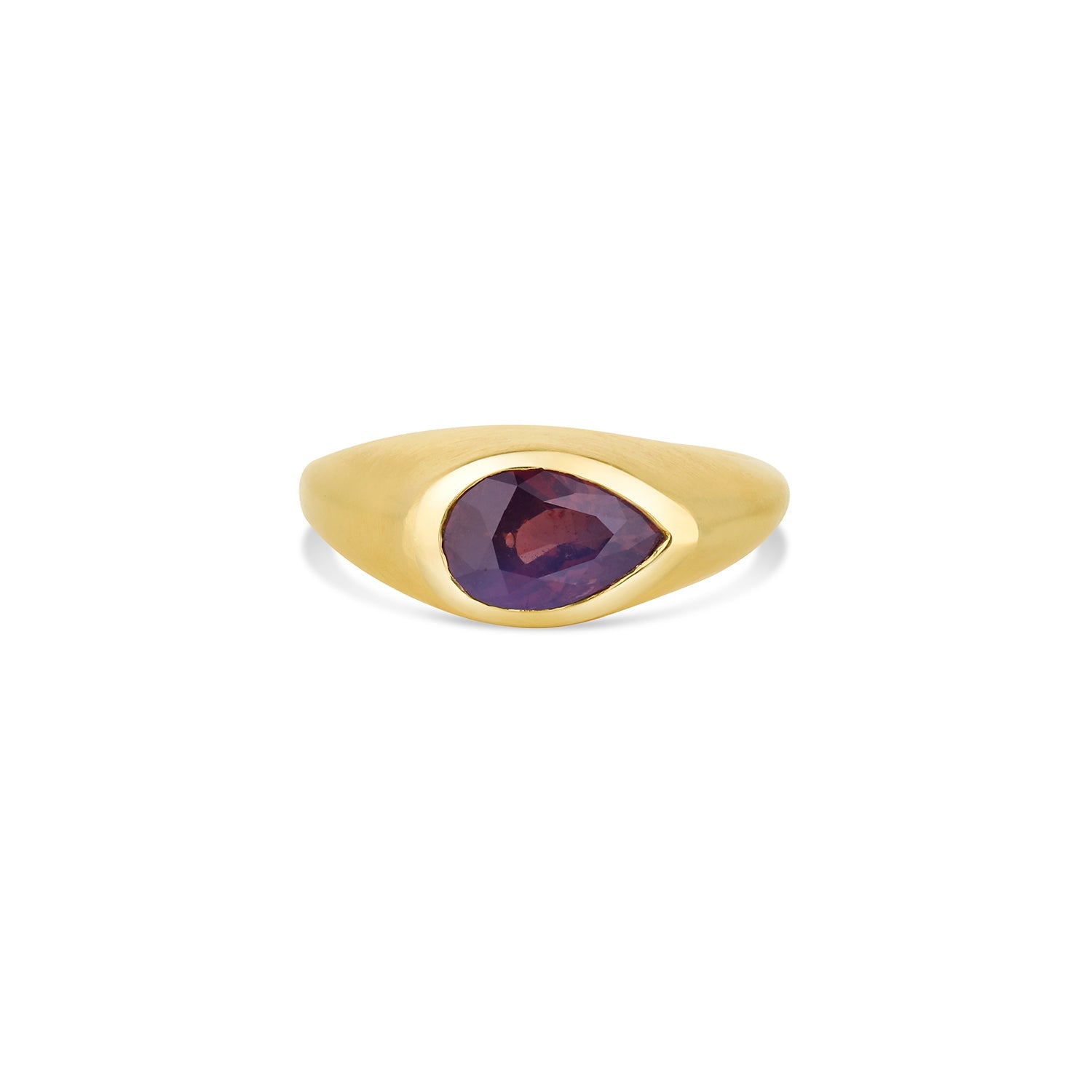 Deep purple sapphire signet ring | Portal Capsule - 12th HOUSE