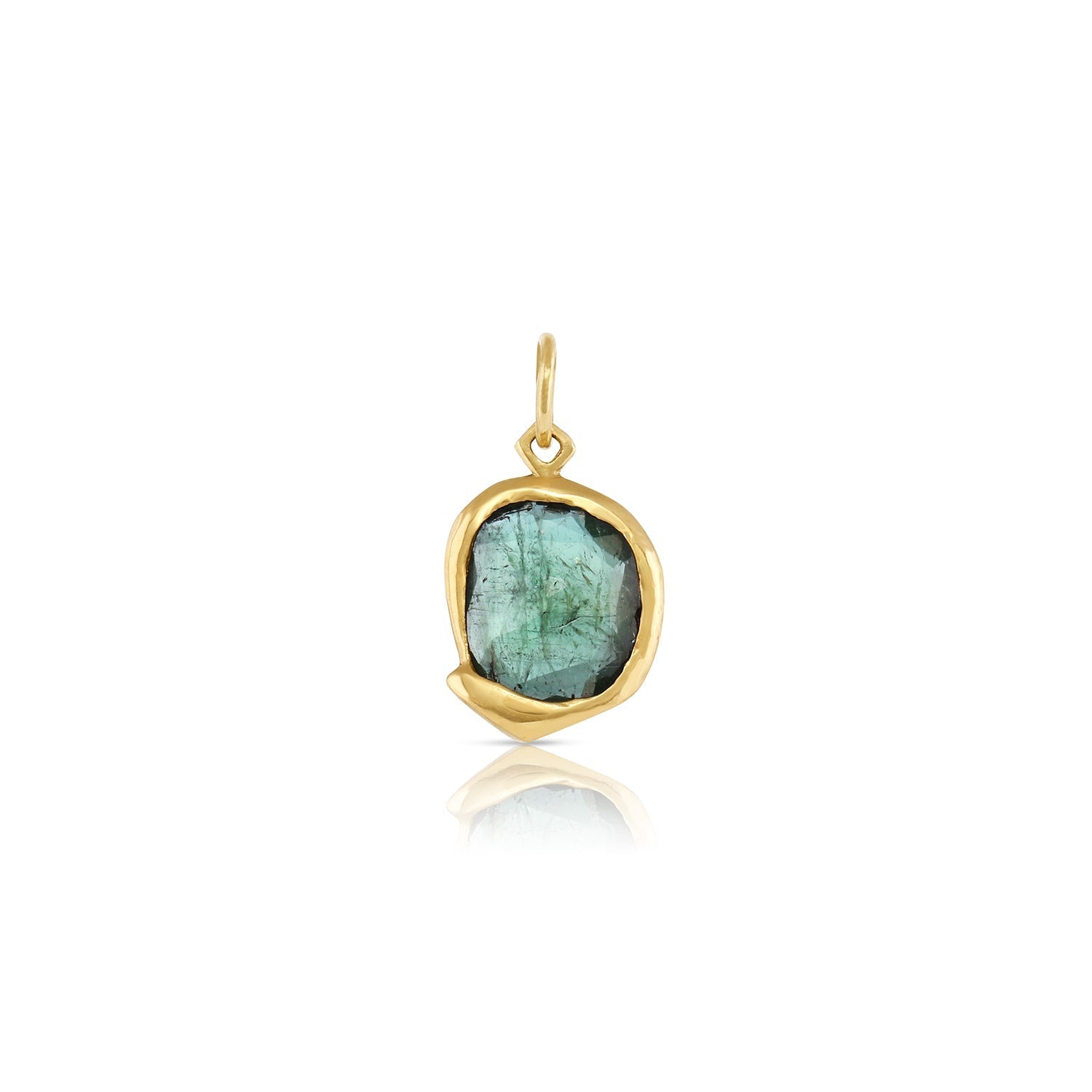 Green Tourmaline Ouroboros Charm - 12th HOUSE