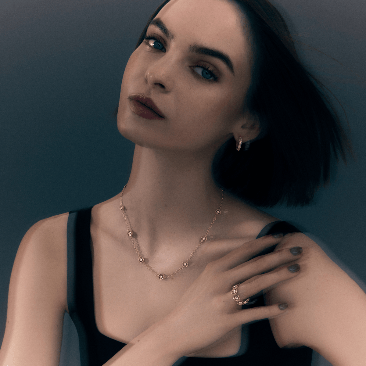 Hilma Mixed Diamond Hoops - 12th HOUSE