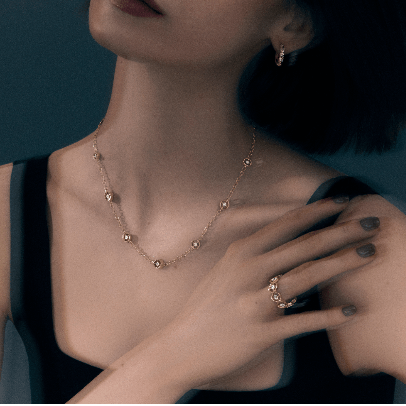 Hilma Mixed Diamond Hoops - 12th HOUSE