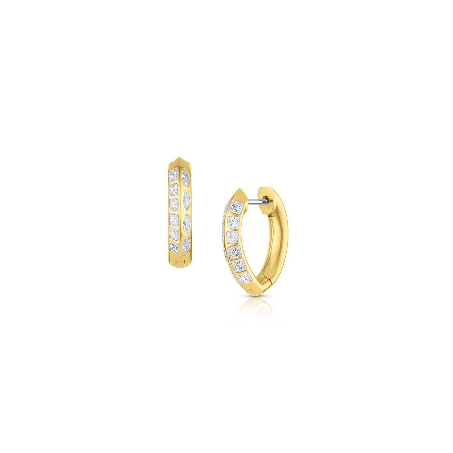 Hilma Mixed Diamond Hoops - 12th HOUSE