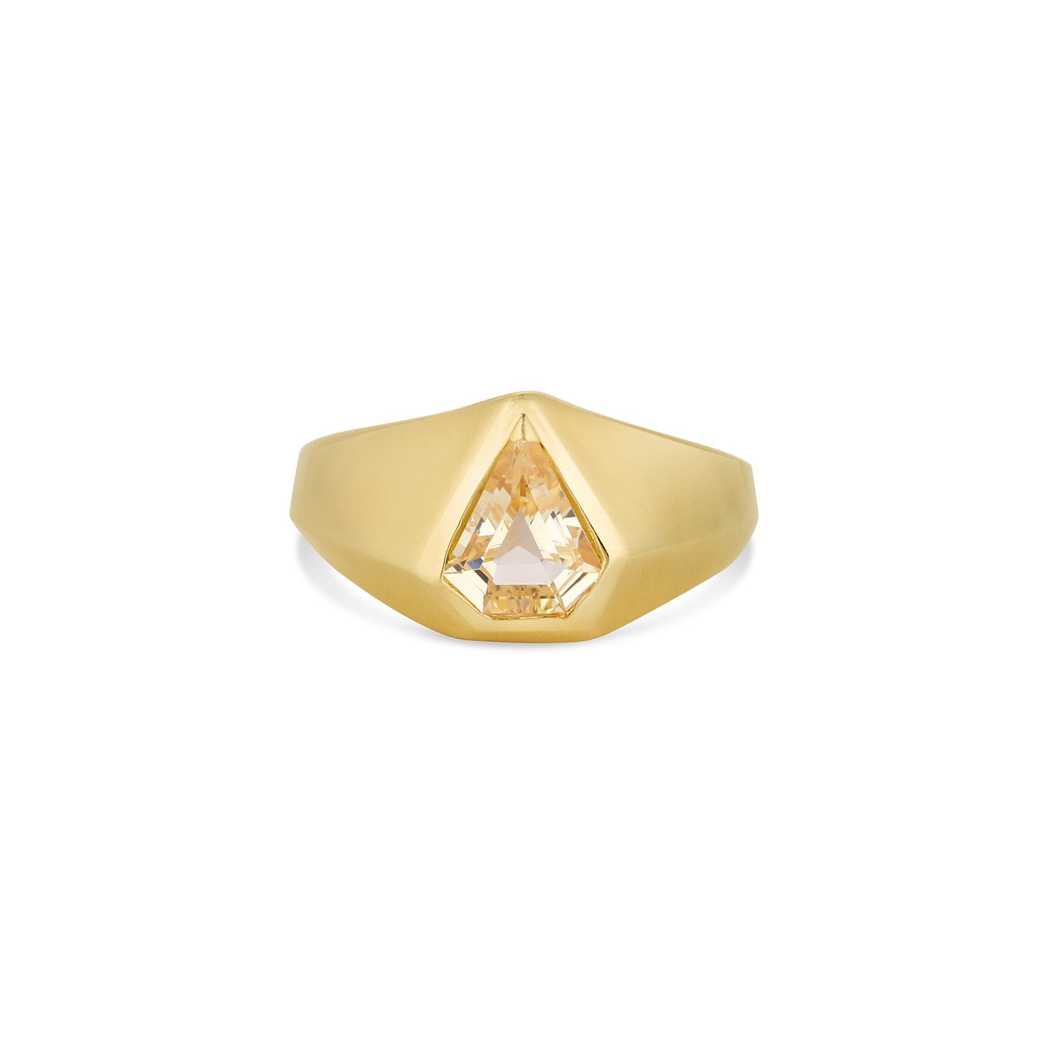 Kite step cut sapphire signet ring | Portal Capsule - 12th HOUSE