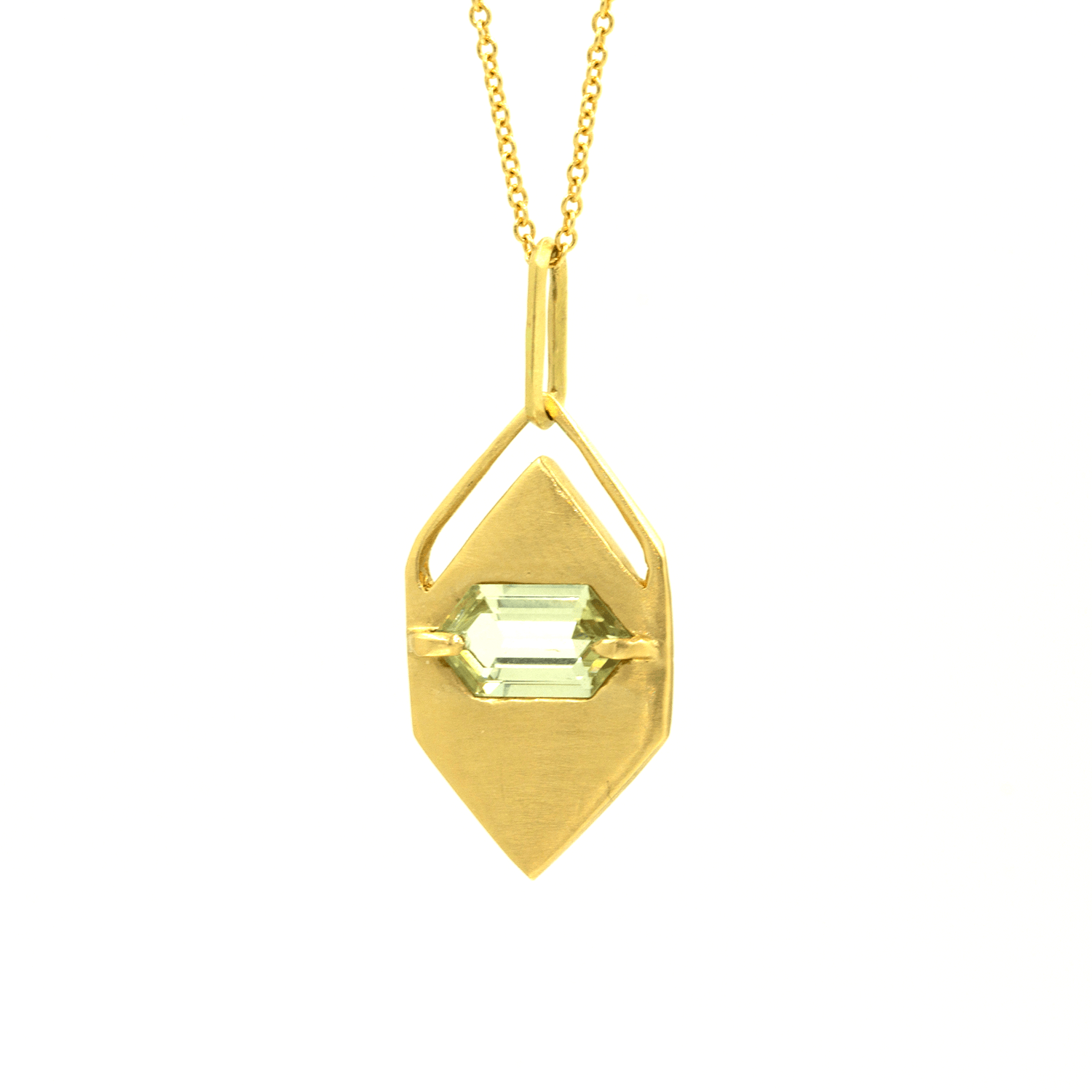 line and symbol | hexagonal sapphire amulet