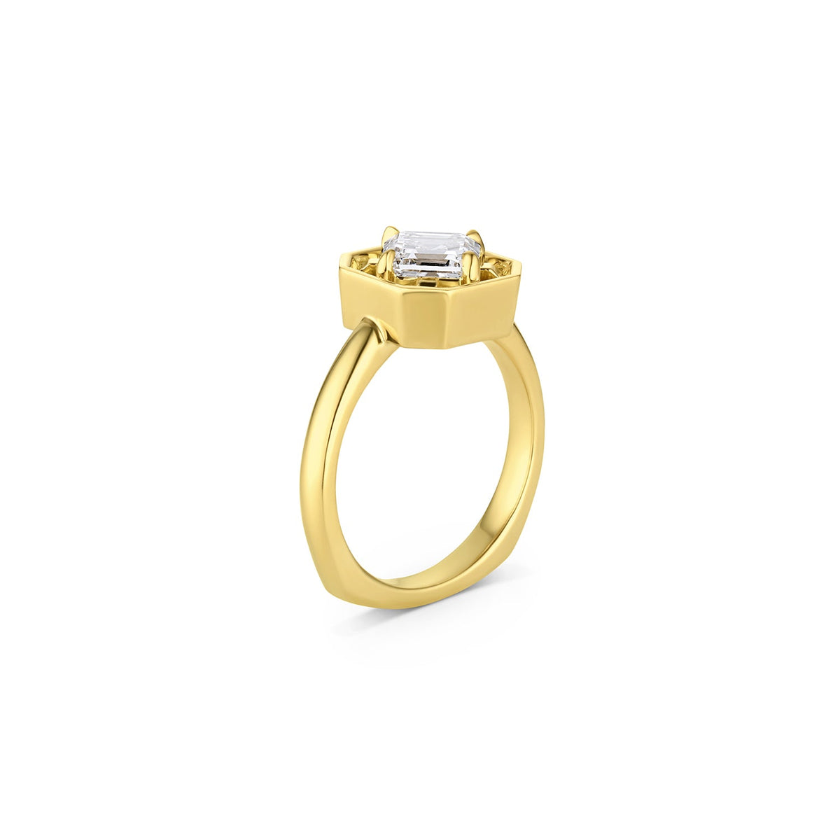 Midheaven Asscher Diamond Ring - 12th HOUSE