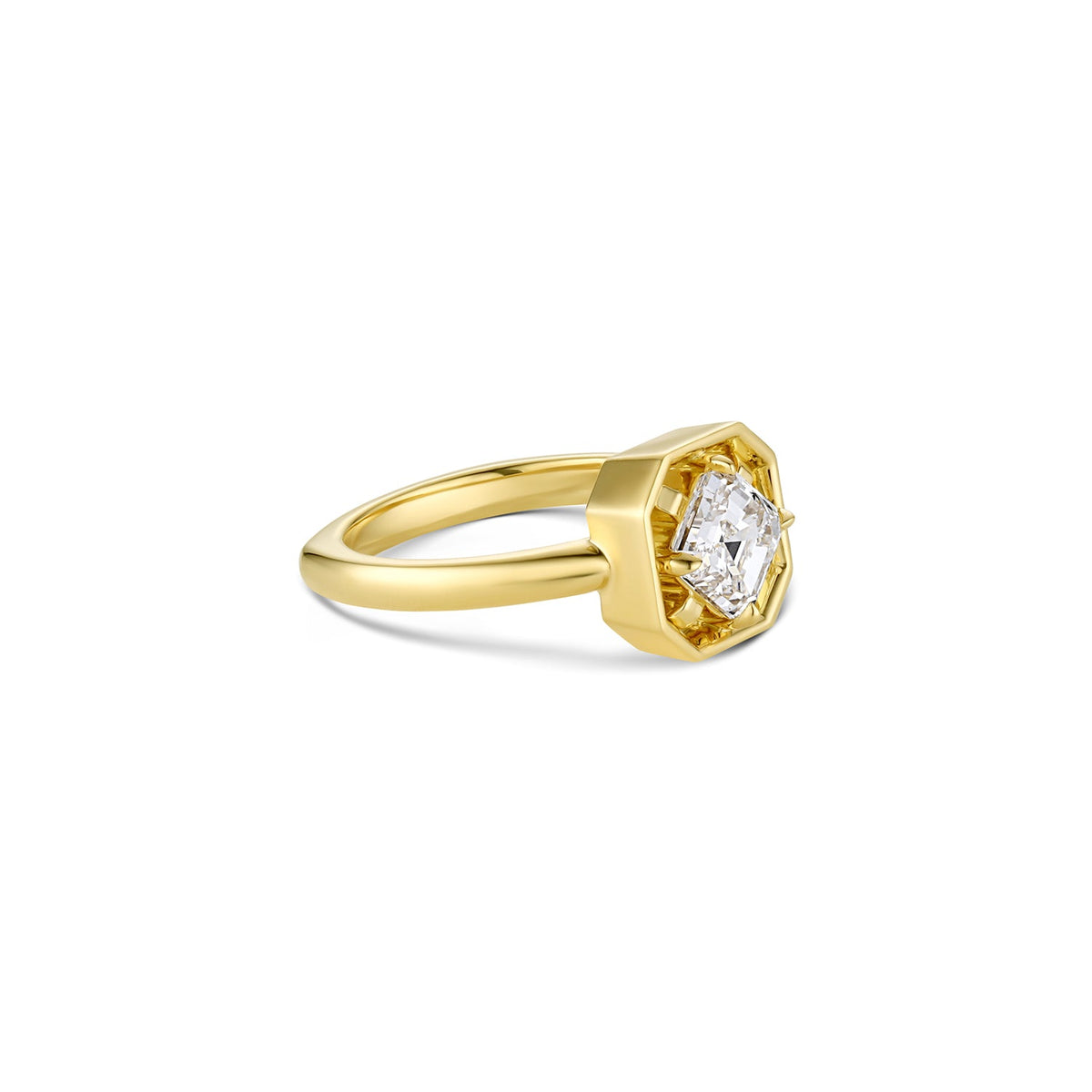 Midheaven Asscher Diamond Ring - 12th HOUSE
