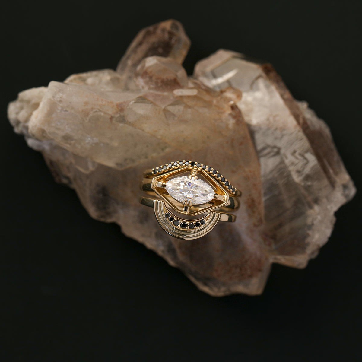 Midheaven Marquise engagement ring - 12th HOUSE