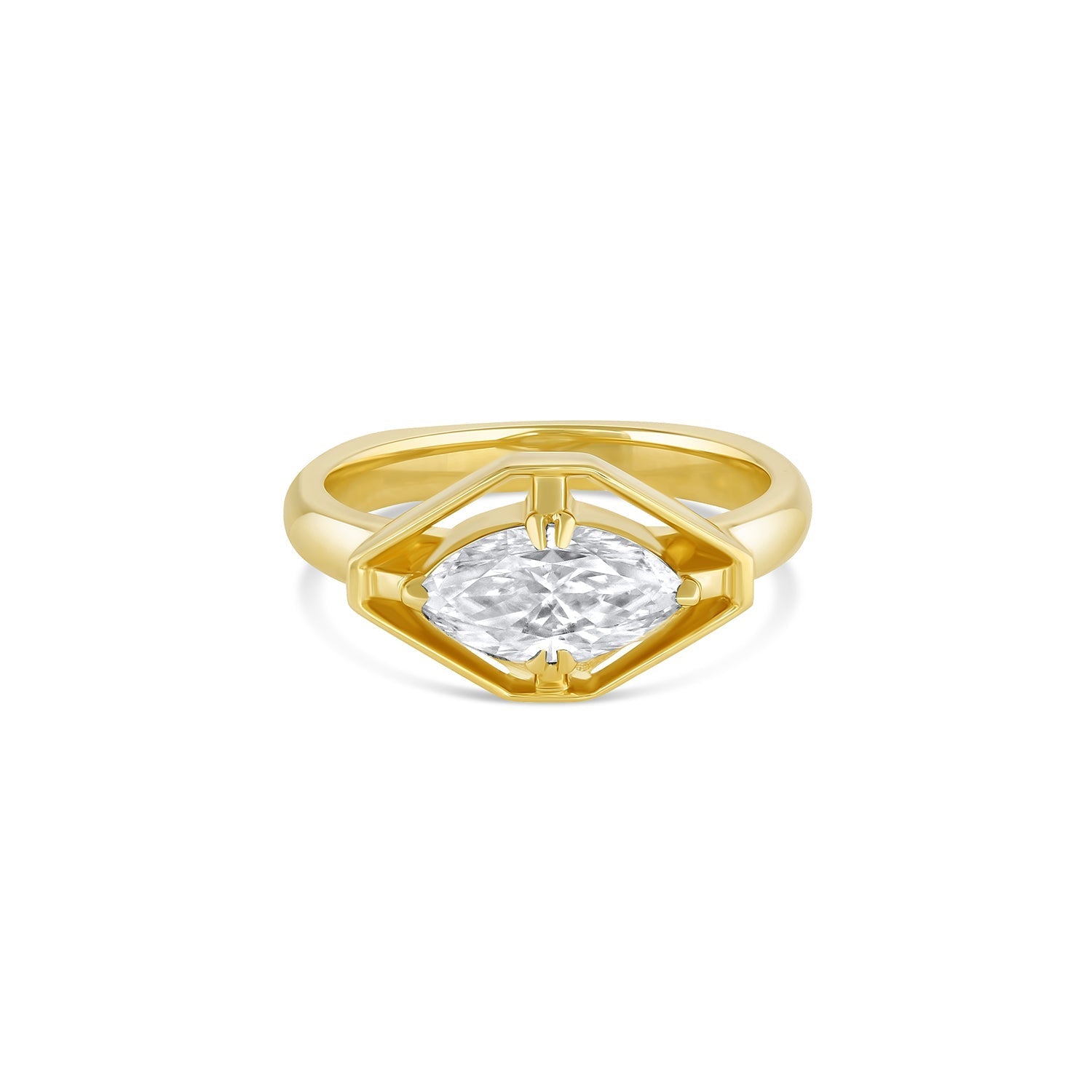 Midheaven Marquise engagement ring - 12th HOUSE