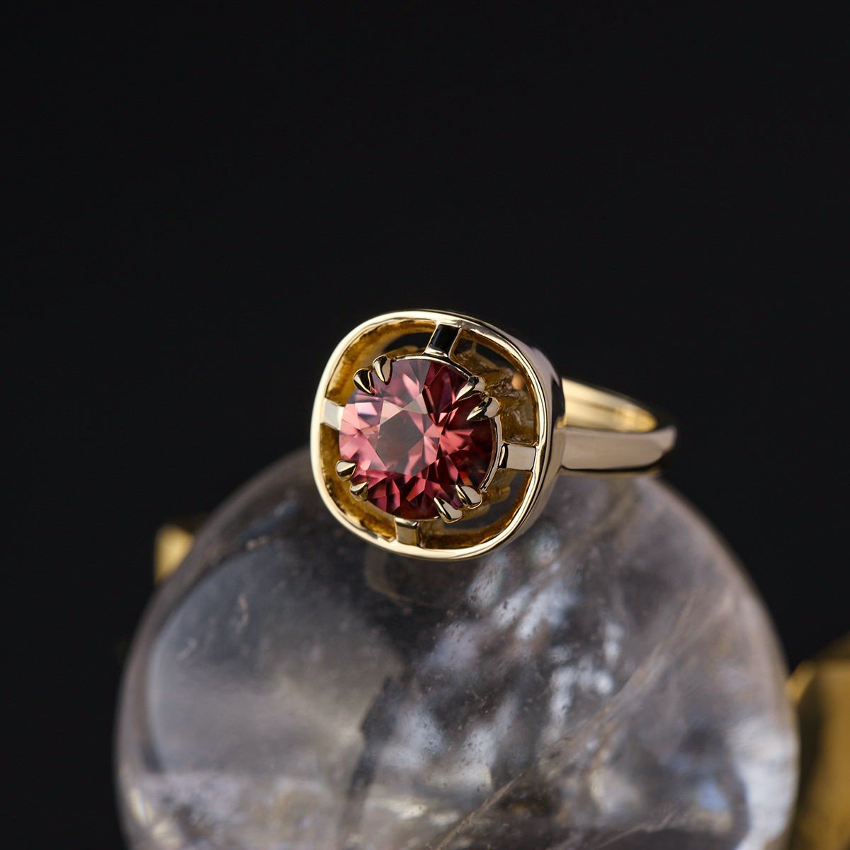 Midheaven Red Zircon ring - 12th HOUSE