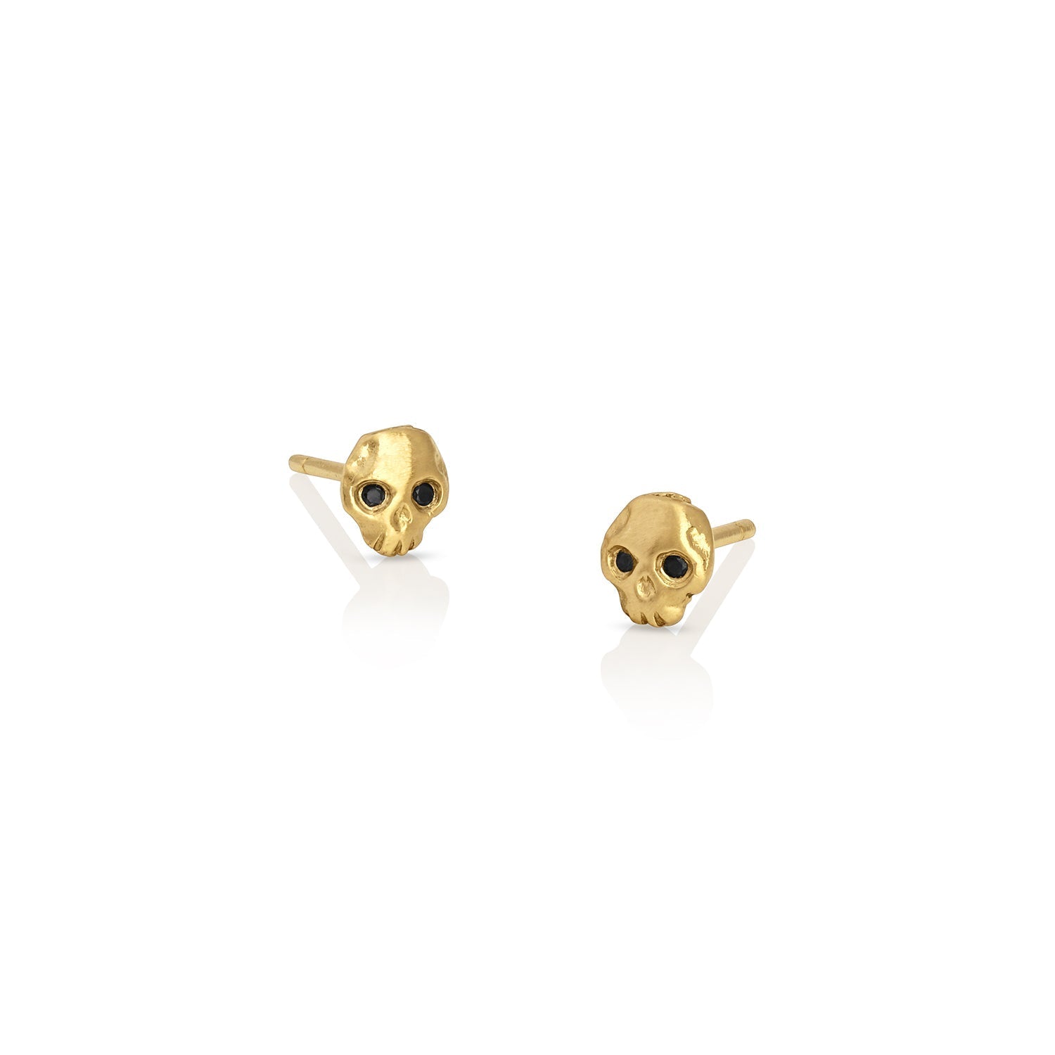 Mignon Skull Studs || black diamonds - 12th HOUSE