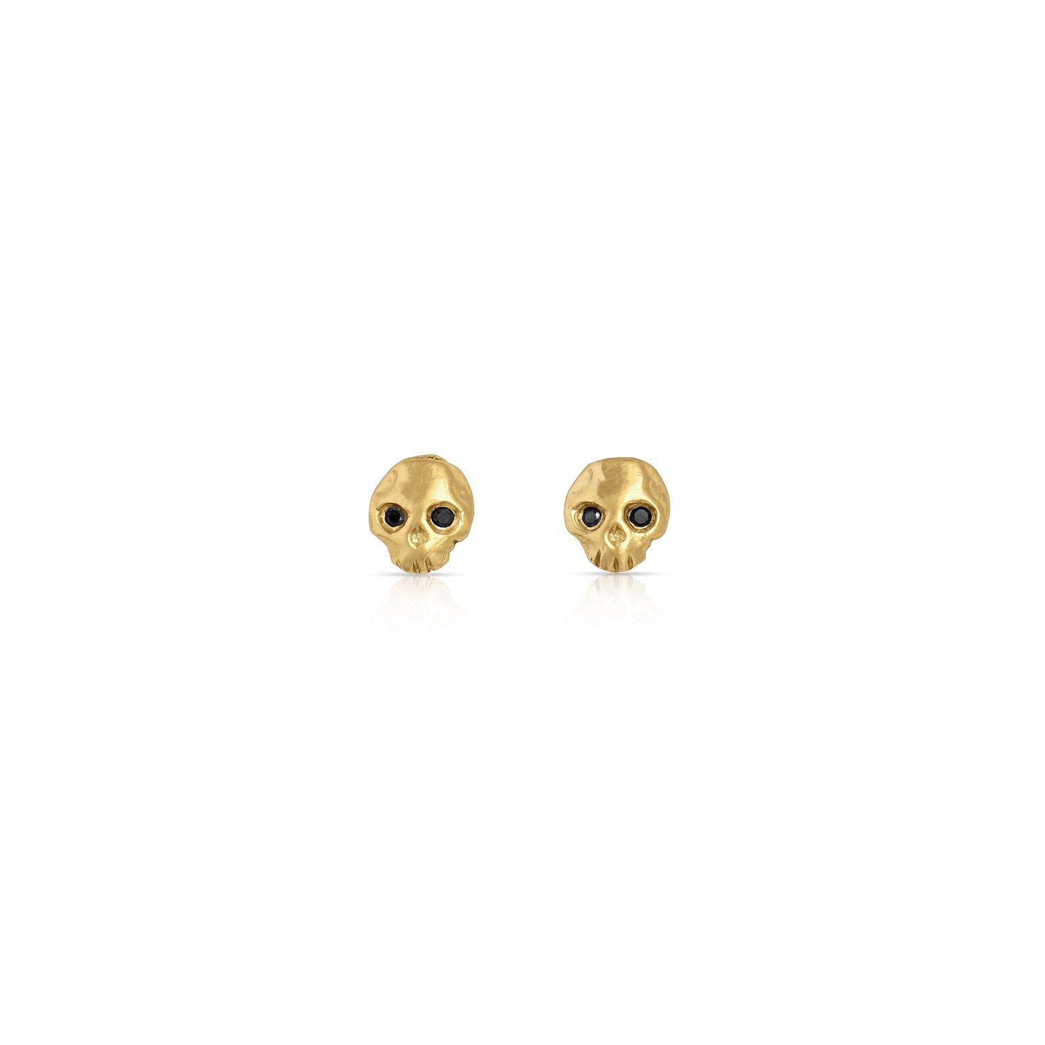 Mignon Skull Studs || black diamonds - 12th HOUSE