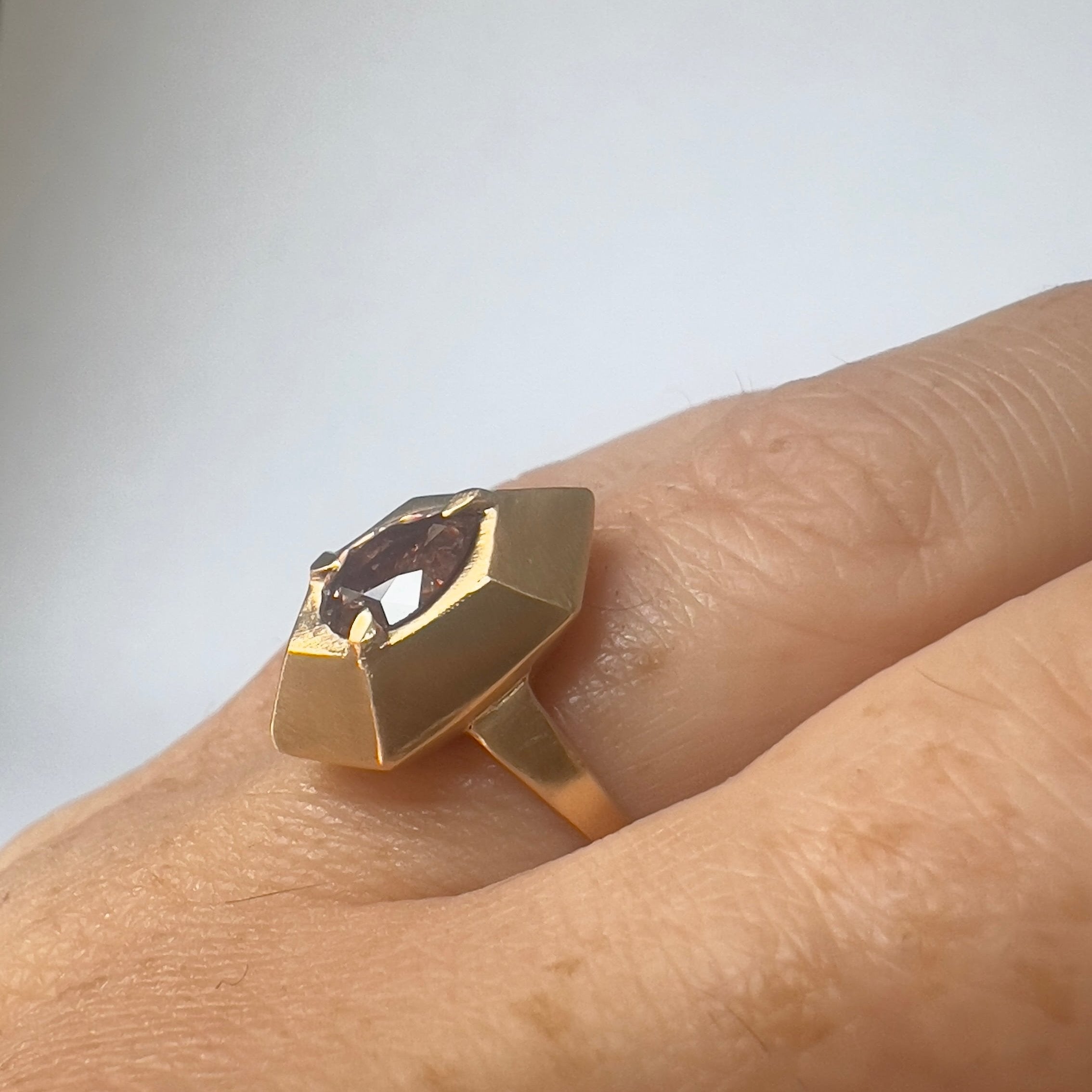 Orange sapphire prism ring | Portal Capsule - 12th HOUSE