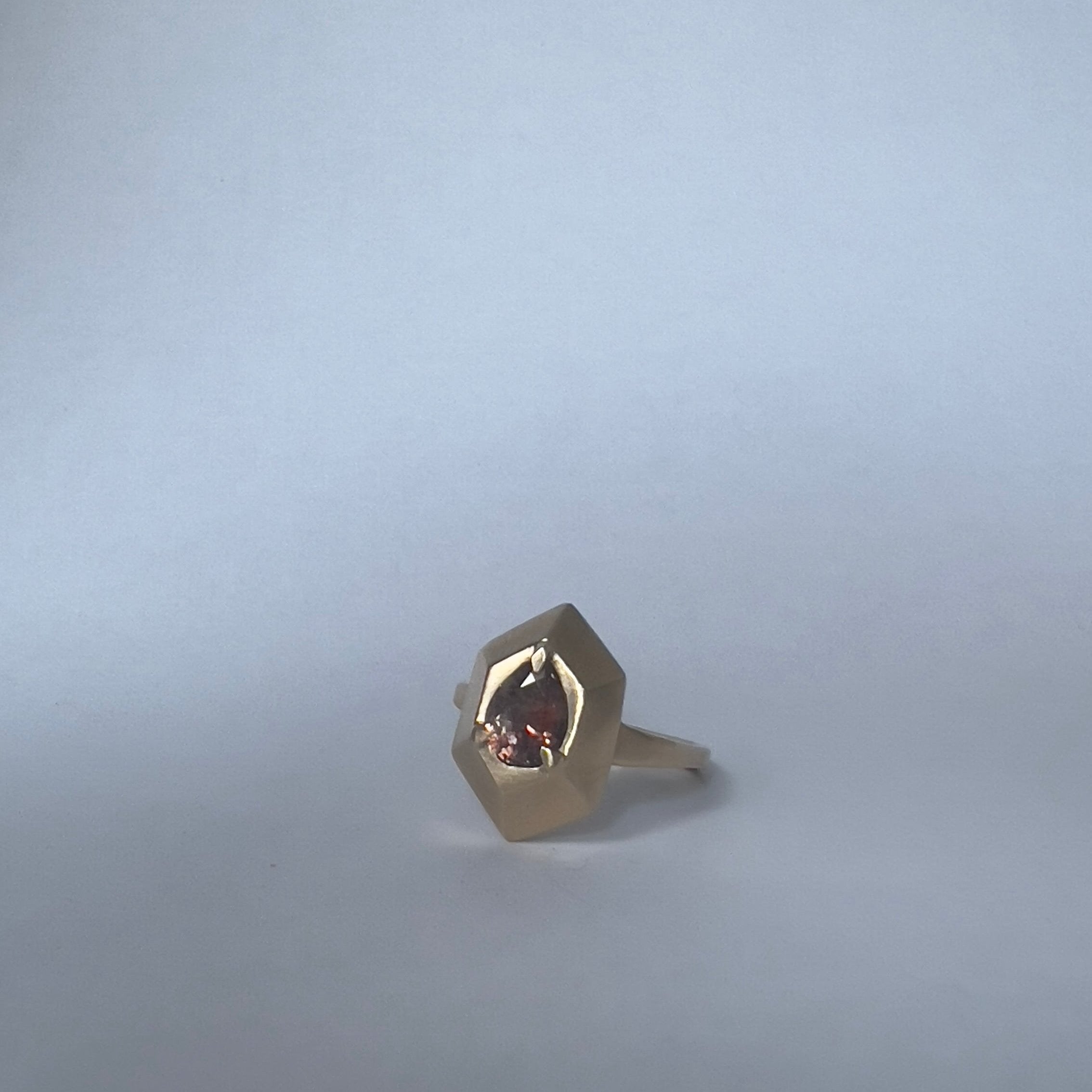 Orange sapphire prism ring | Portal Capsule - 12th HOUSE