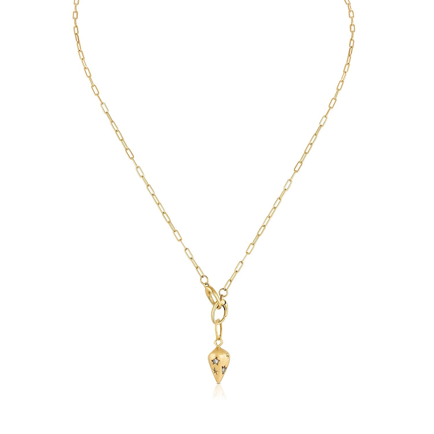 Pendulum talisman necklace | black diamonds - 12th HOUSE