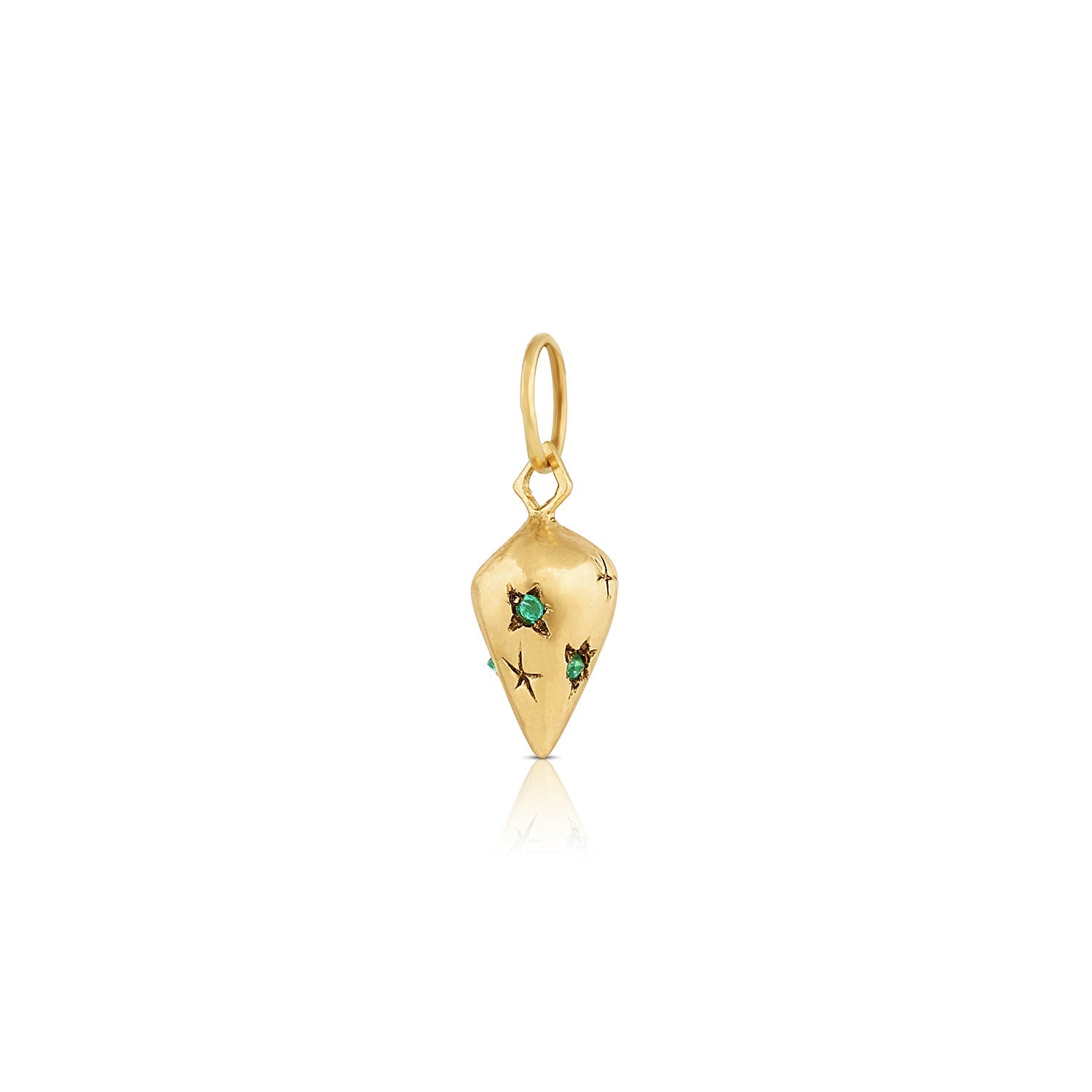 Pendulum talisman necklace | emeralds - 12th HOUSE