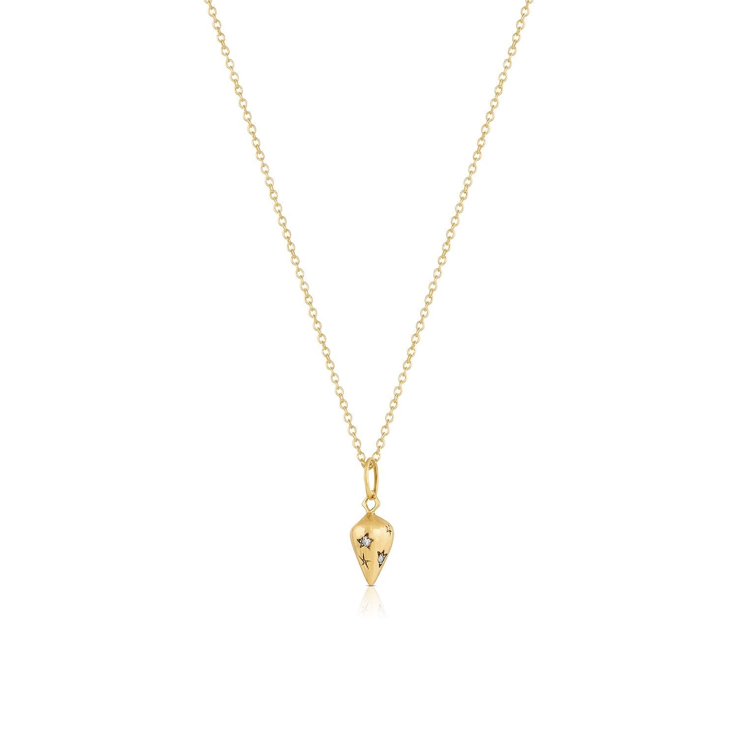 Pendulum talisman necklace | white diamonds - 12th HOUSE