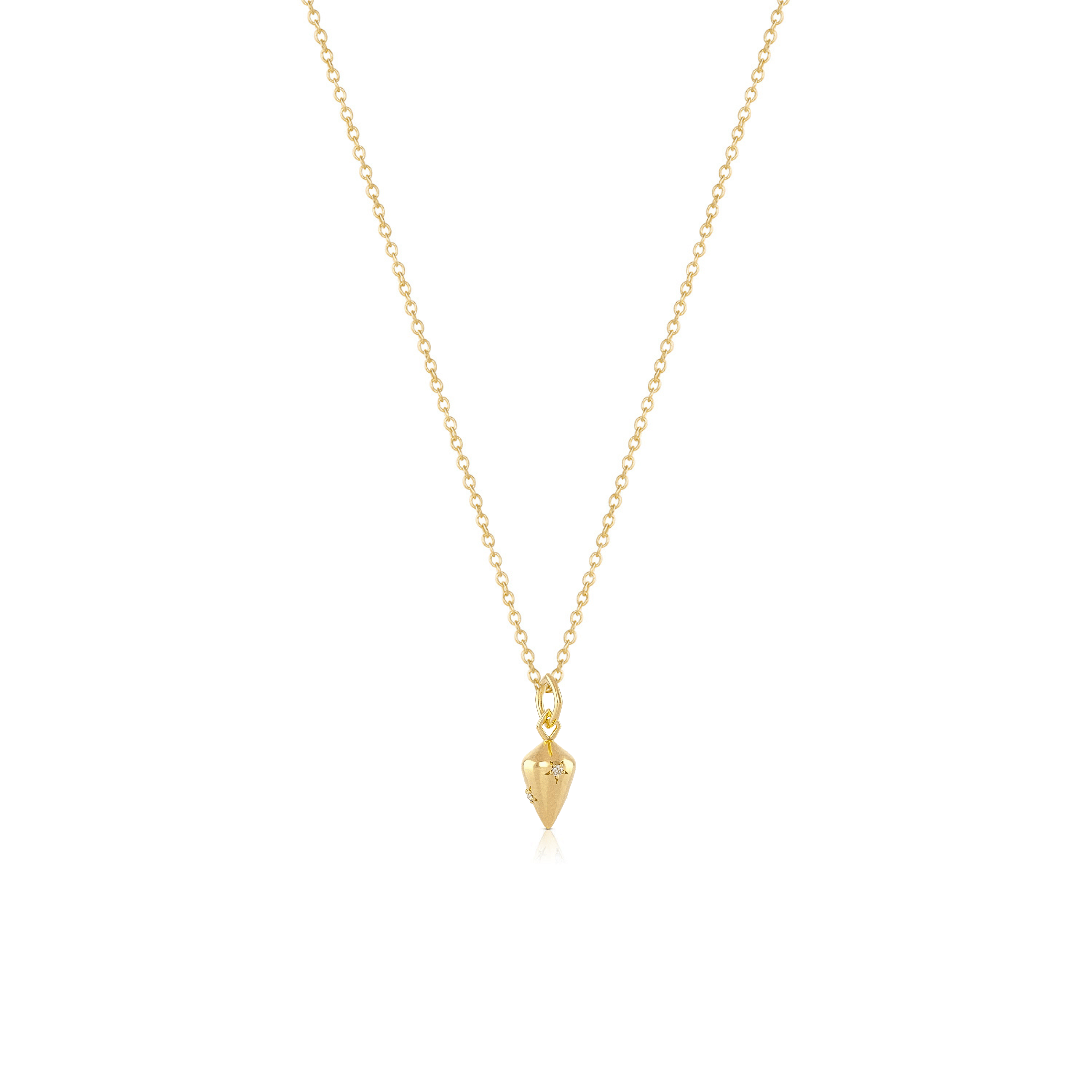 Pendulum talisman necklace | white diamonds - 12th HOUSE