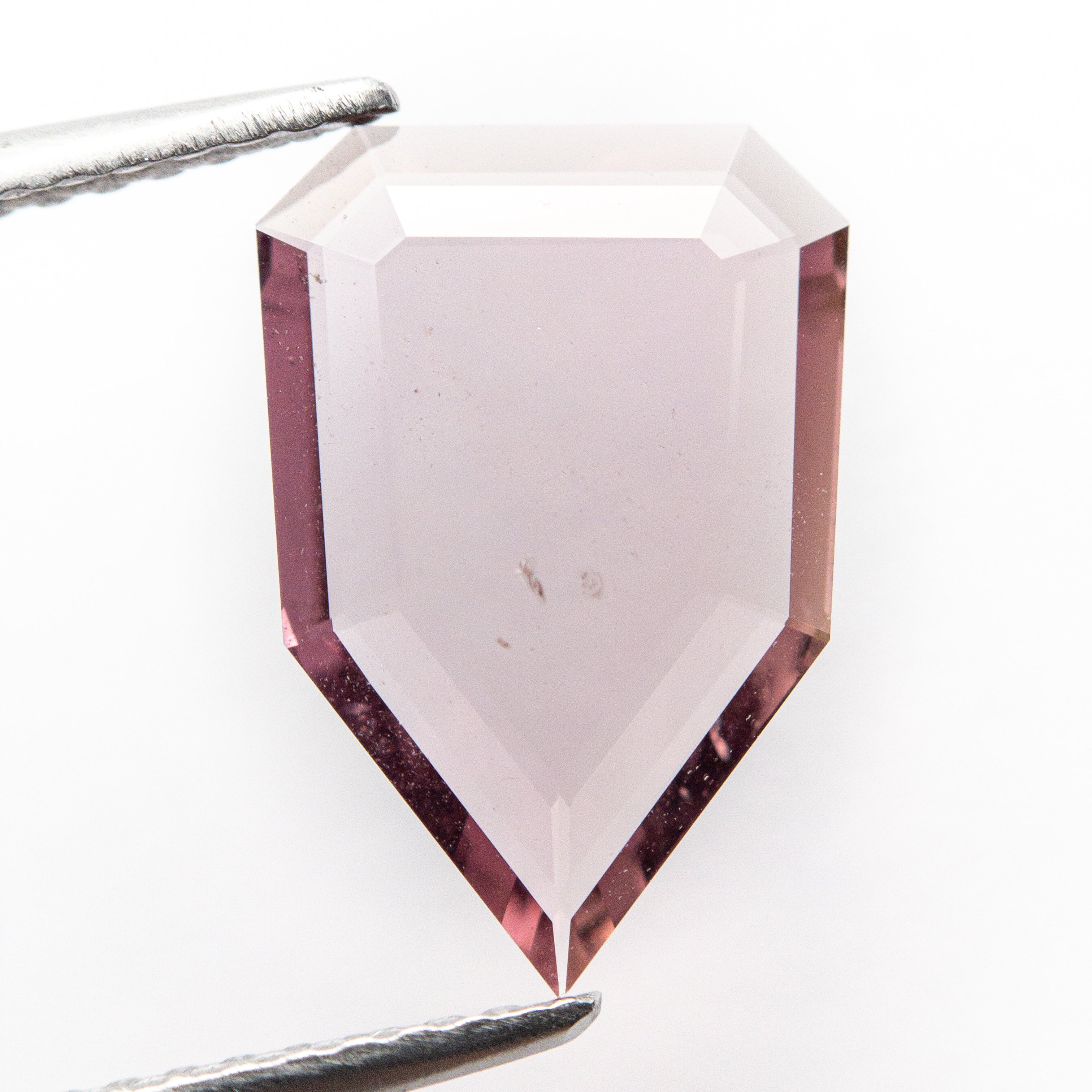 Rare Blush Shield Portrait cut Sapphire - 12th HOUSE