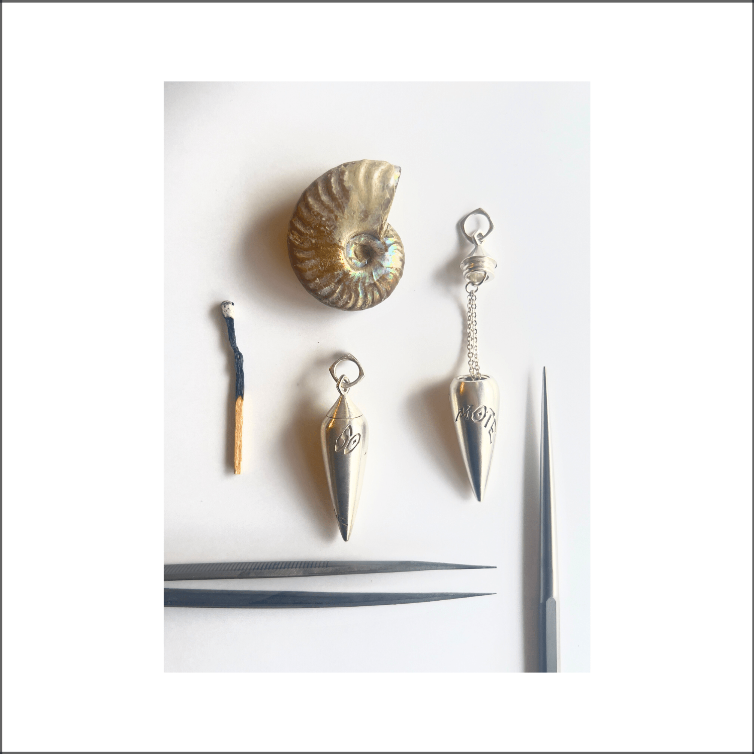 So Mote It Be Pendulum | White Metal Edition - 12th HOUSE