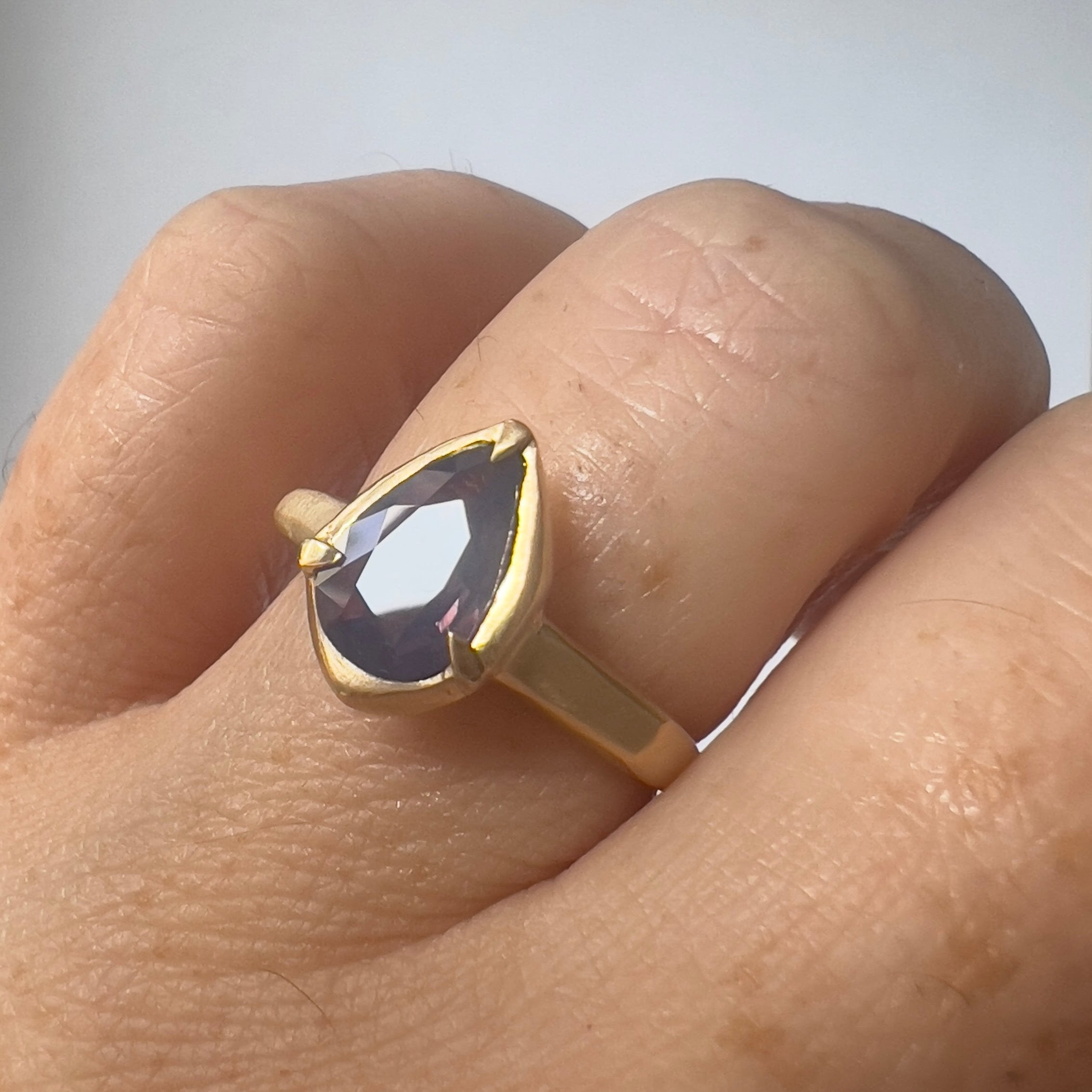 Violet sapphire solitaire ring | Portal Capsule - 12th HOUSE