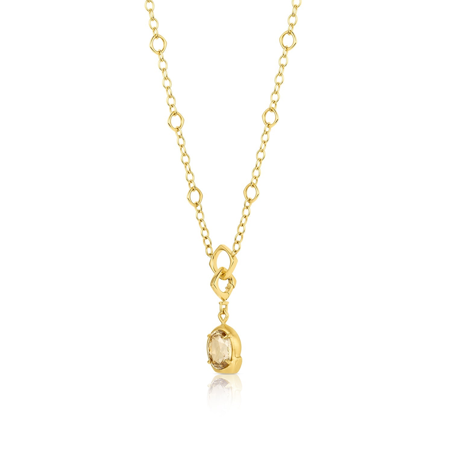 Yellow Zircon Ouroboros Amulet - 12th HOUSE