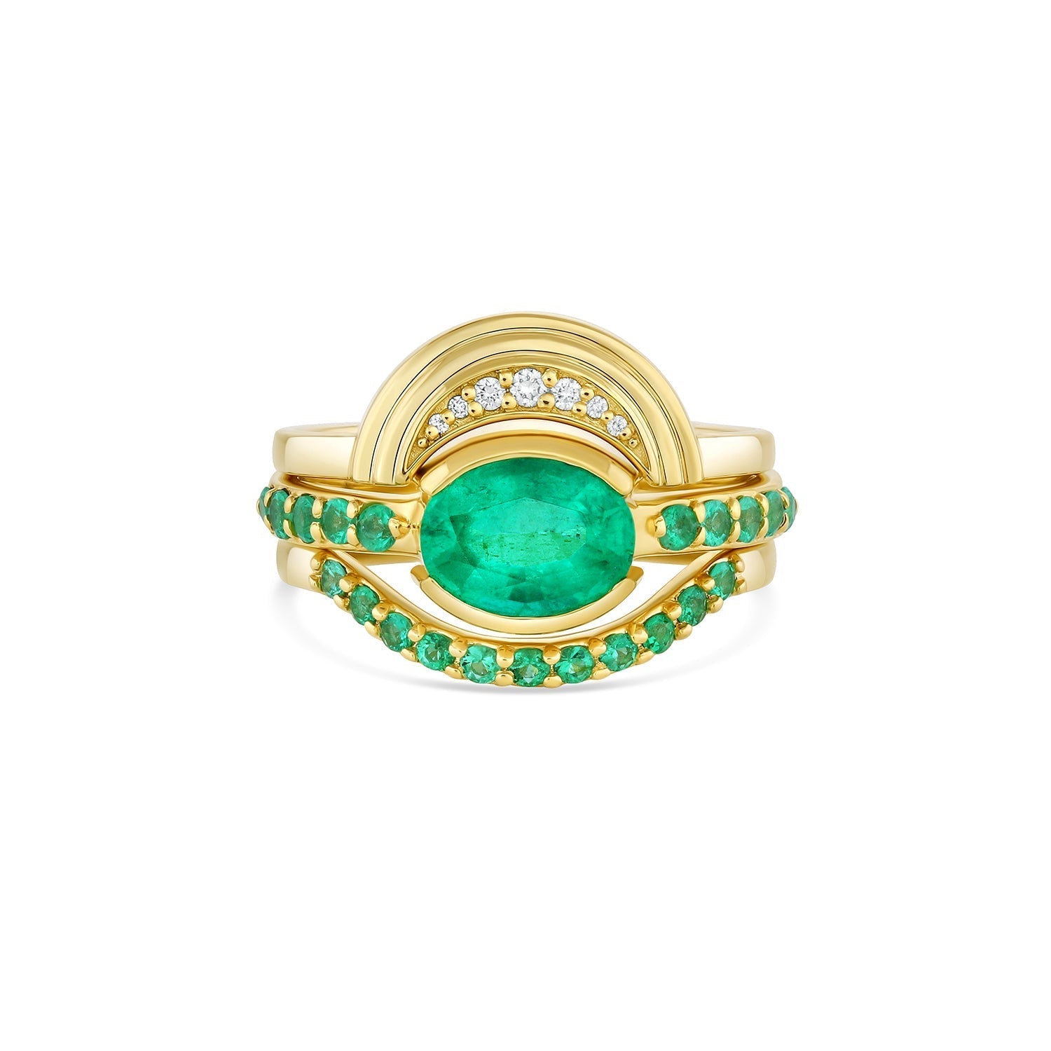 midheaven collection contour ring Contour ring no 2 | emerald
