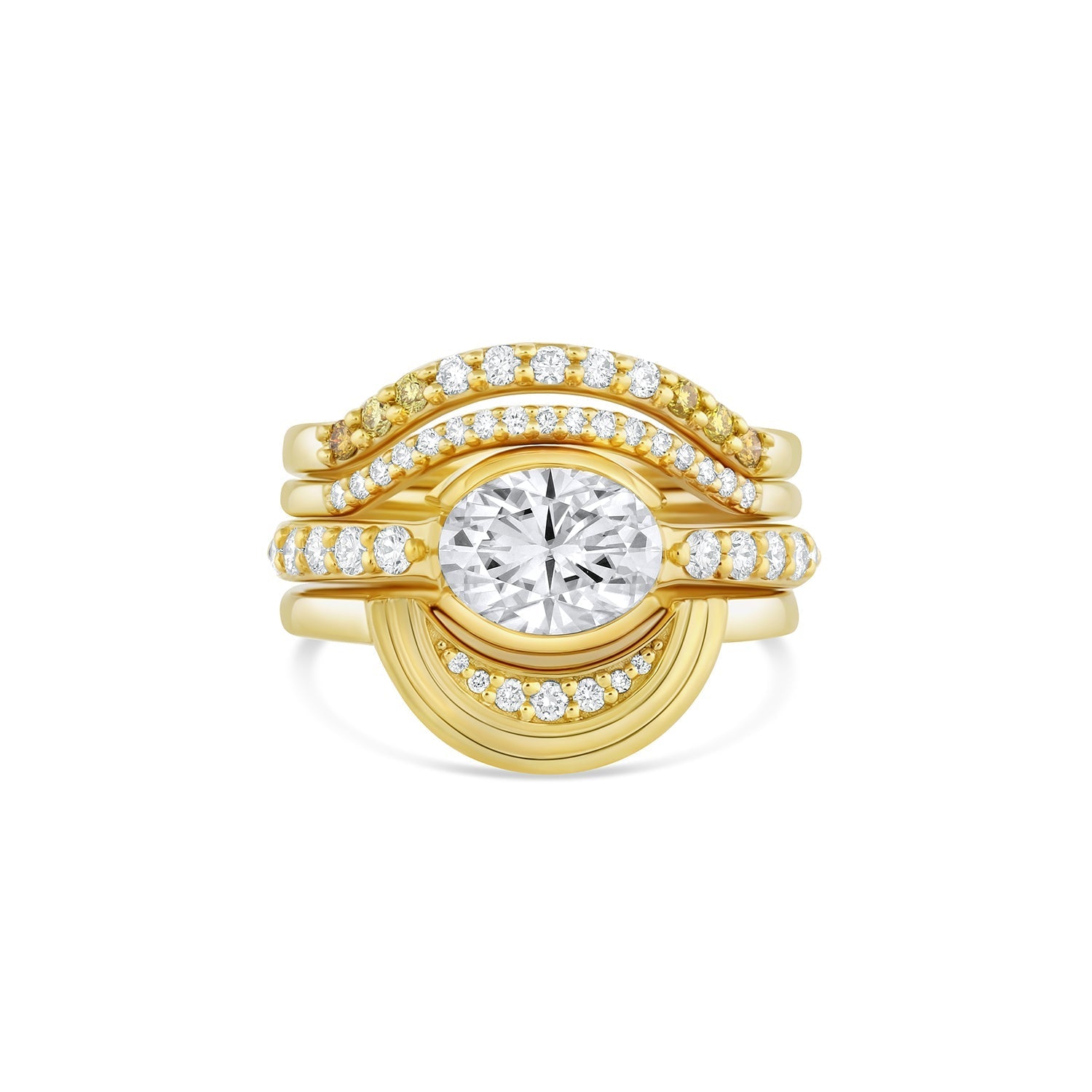 midheaven collection contour ring Contour ring no 1 | white diamonds