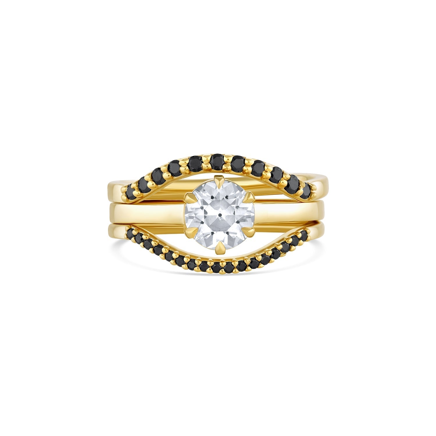 midheaven collection contour ring Contour ring no 1 | black diamonds