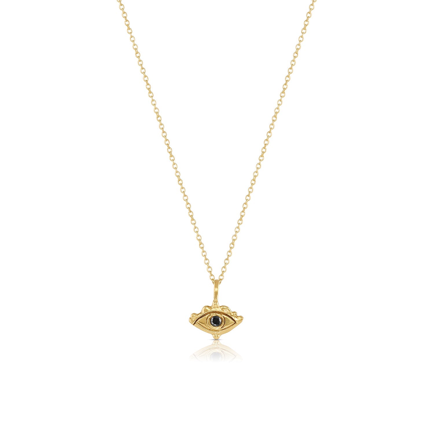 Fine Talisman Collection pendants and charms Petite Third Eye Charm || black diamond