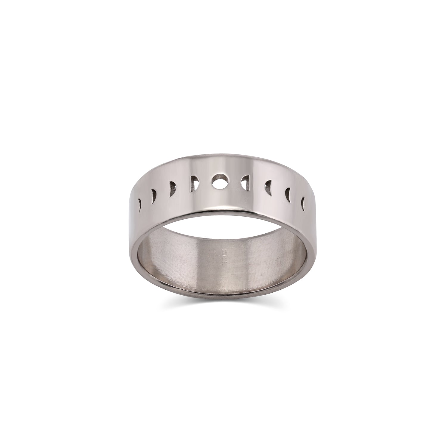 Moon Phase Rings moon phase rings > stacking rings > wedding bands > gender neutral bands > rose cut diamond ring > promise rings >lunar phase ring > moon ring > phases of the moon ring Eclipse Moon phase ring | gender neutral wide band | 18k palladium