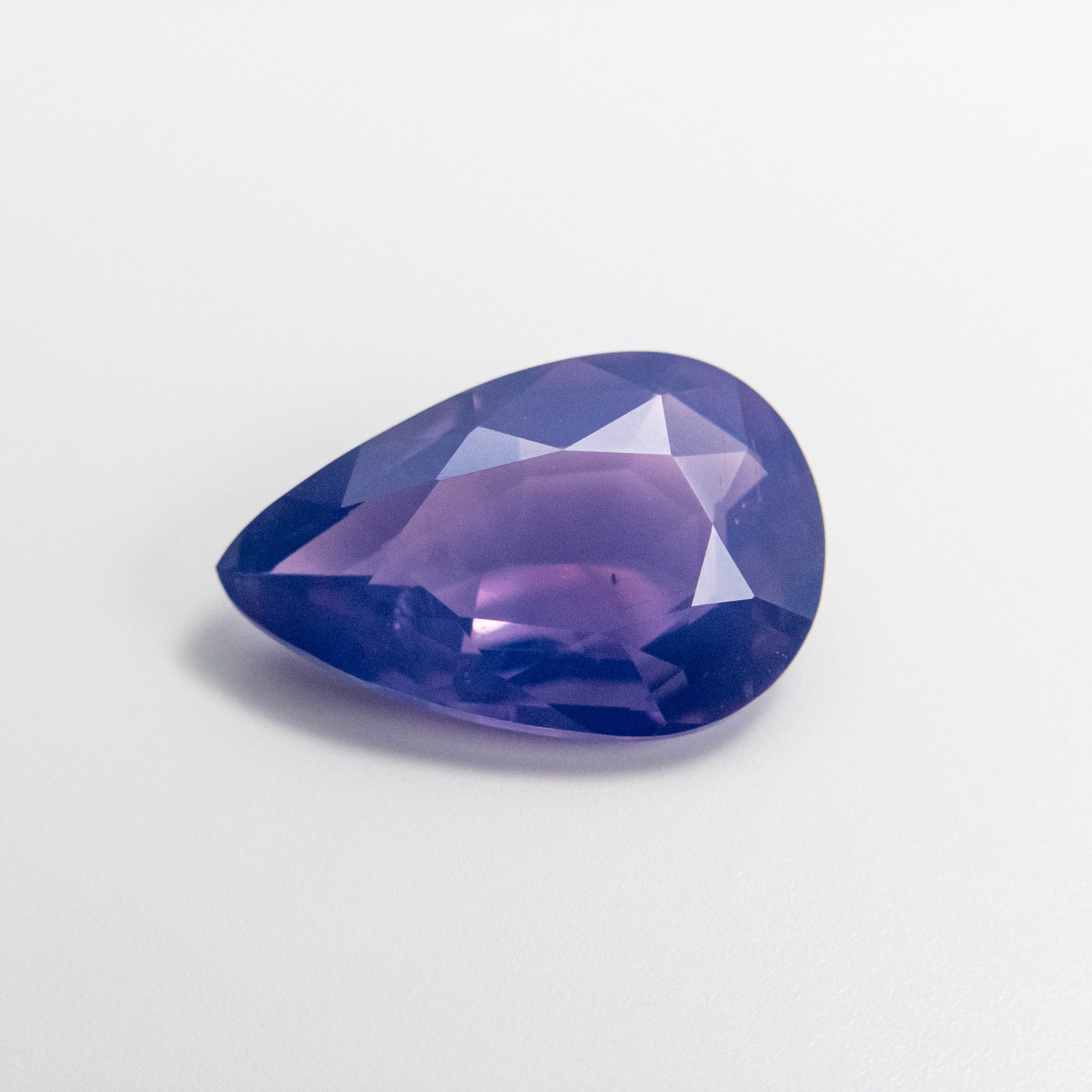 12th HOUSE loose gemstone Violet teardrop sapphire
