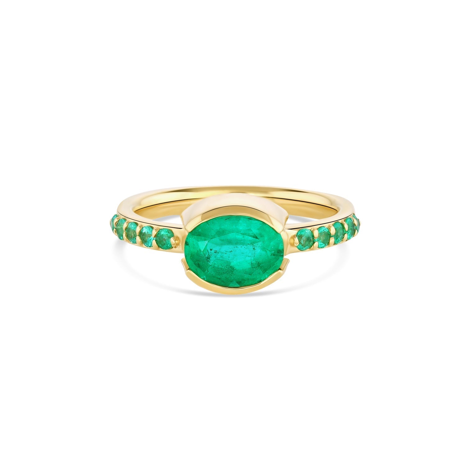 midheaven collection statement ring Mare Nubium Emerald engagement ring