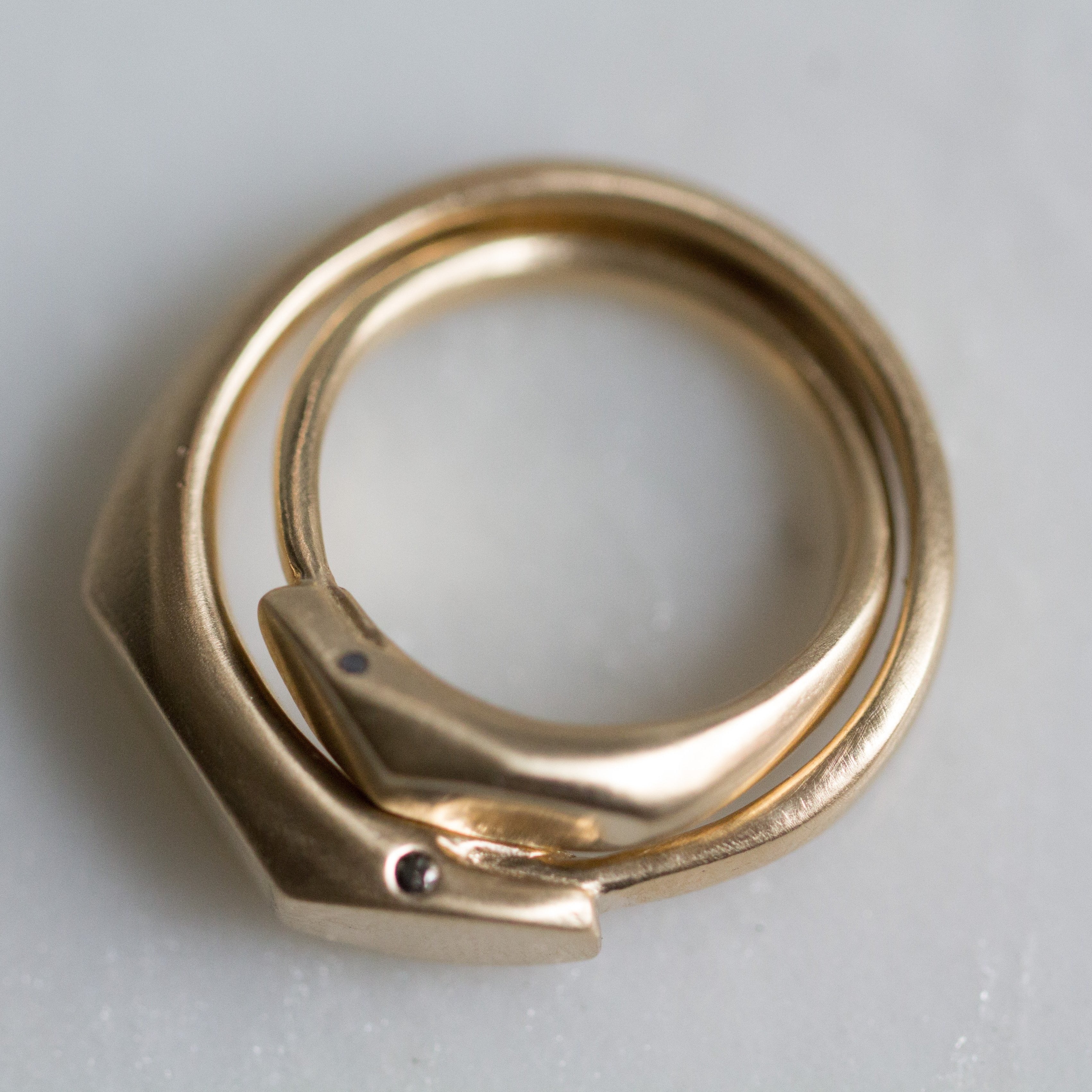 12th HOUSE JEWELRY RING Ouroboros Rings in solid gold